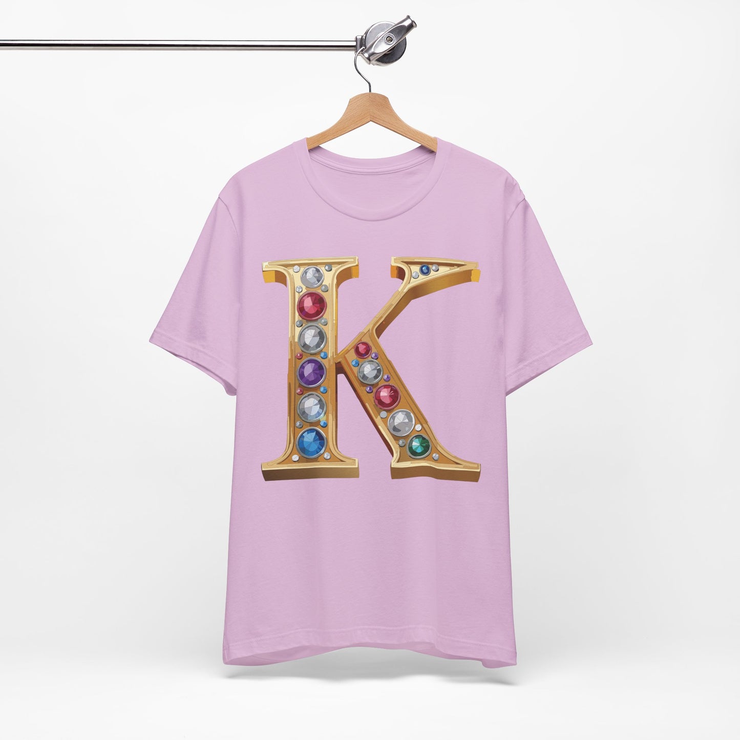 Letter Shirt, Shirt with Letters, Tee Shirt with Gold Letter, Shirt with Antique Letters