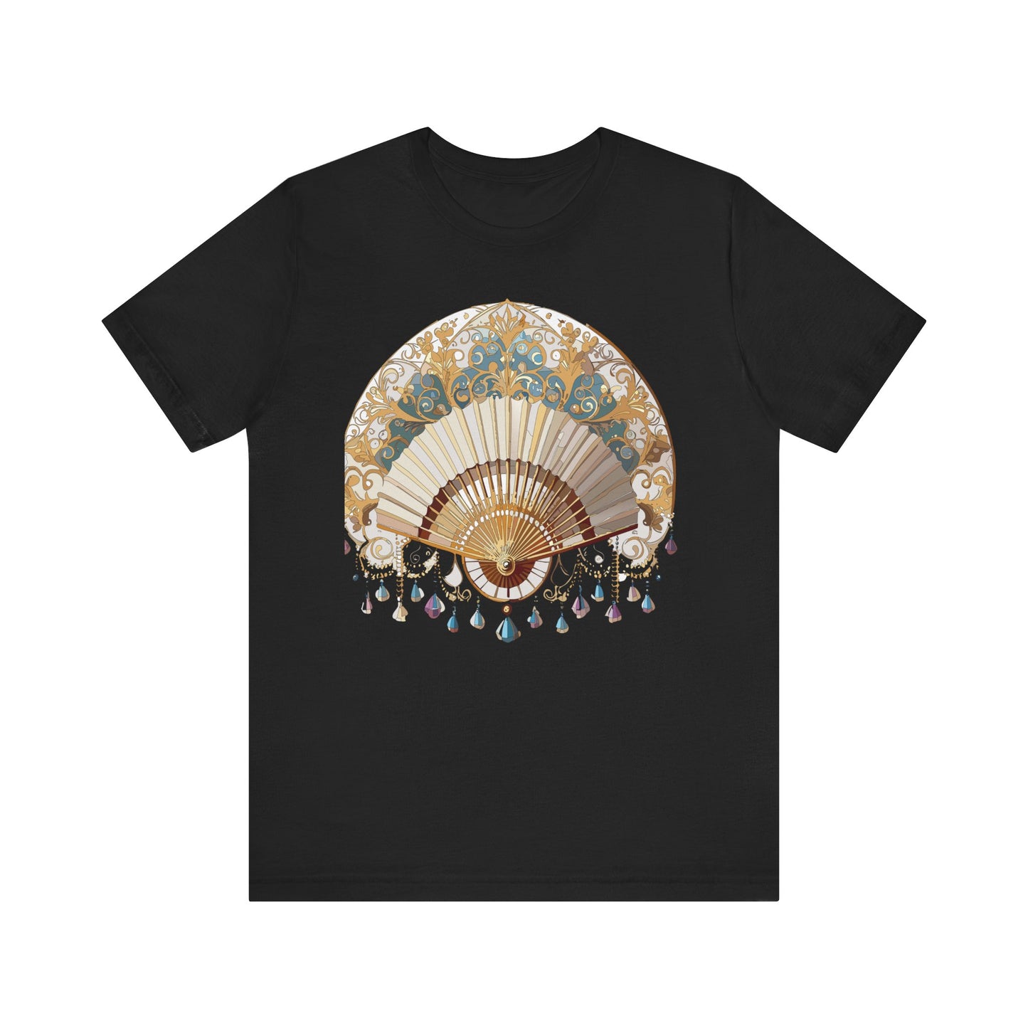 Fan shirt, Shirt with Fan, Tee Shirt with Gold Blower