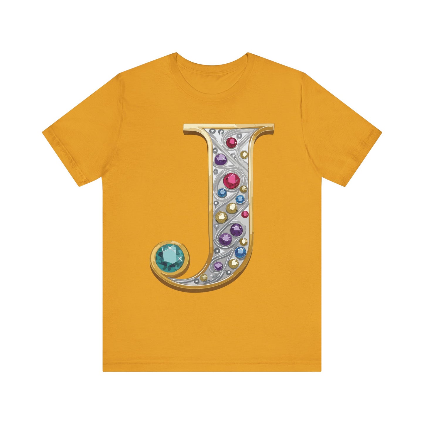 Letter Shirt, Shirt with Letters, Tee Shirt with Gold Letter, Shirt with Antique Letters