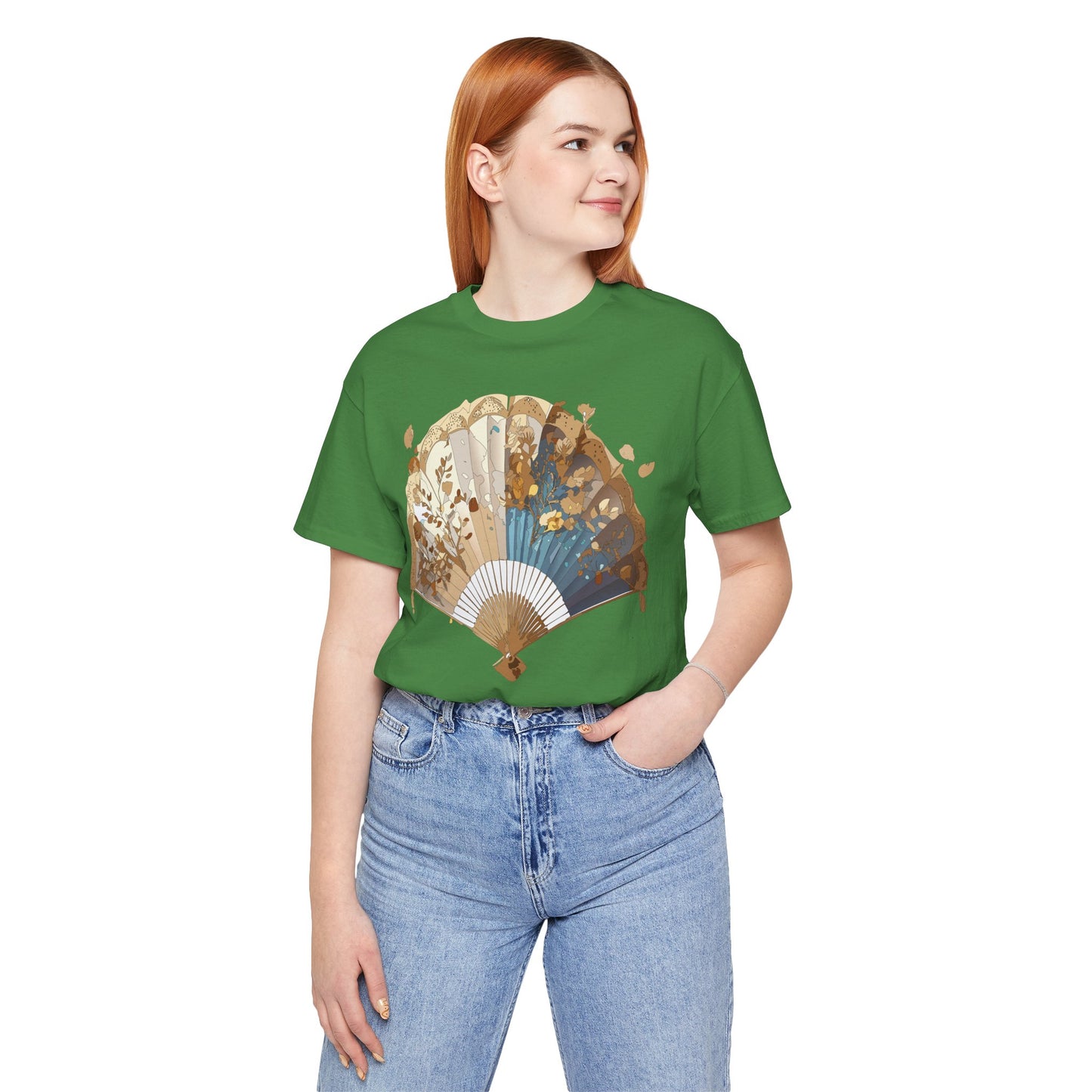 Fan shirt, Shirt with Fan, Tee Shirt with Gold Blower
