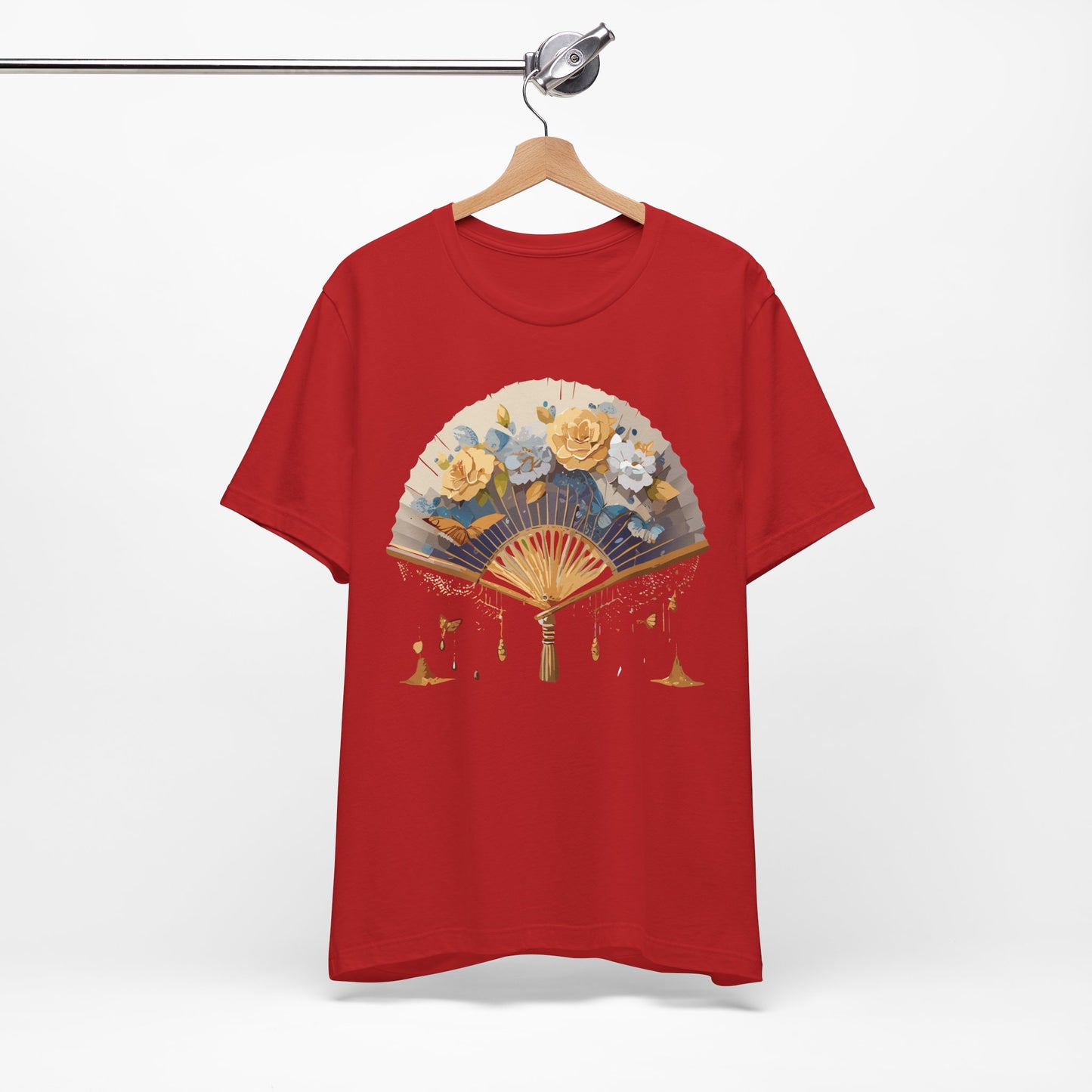 Fan shirt, Shirt with Fan, Tee Shirt with Gold Blower