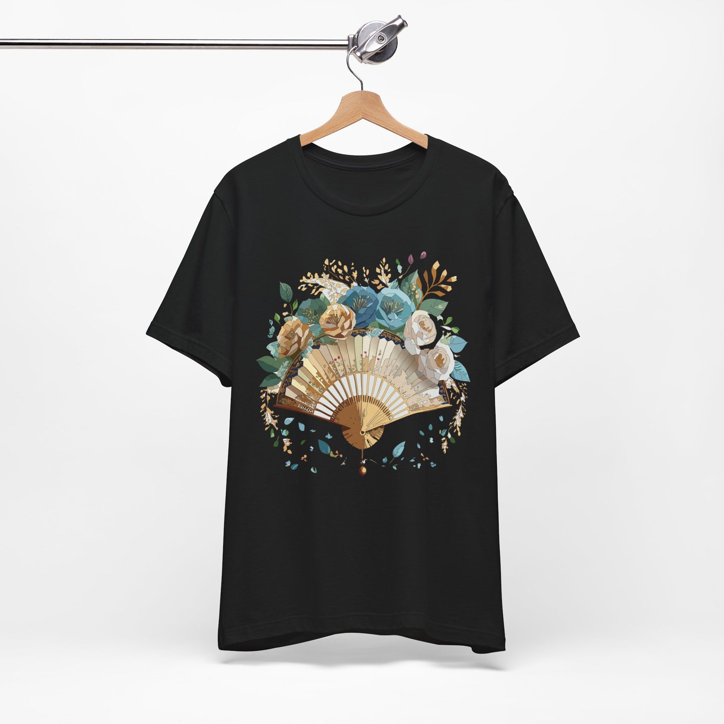 Fan shirt, Shirt with Fan, Tee Shirt with Gold Blower