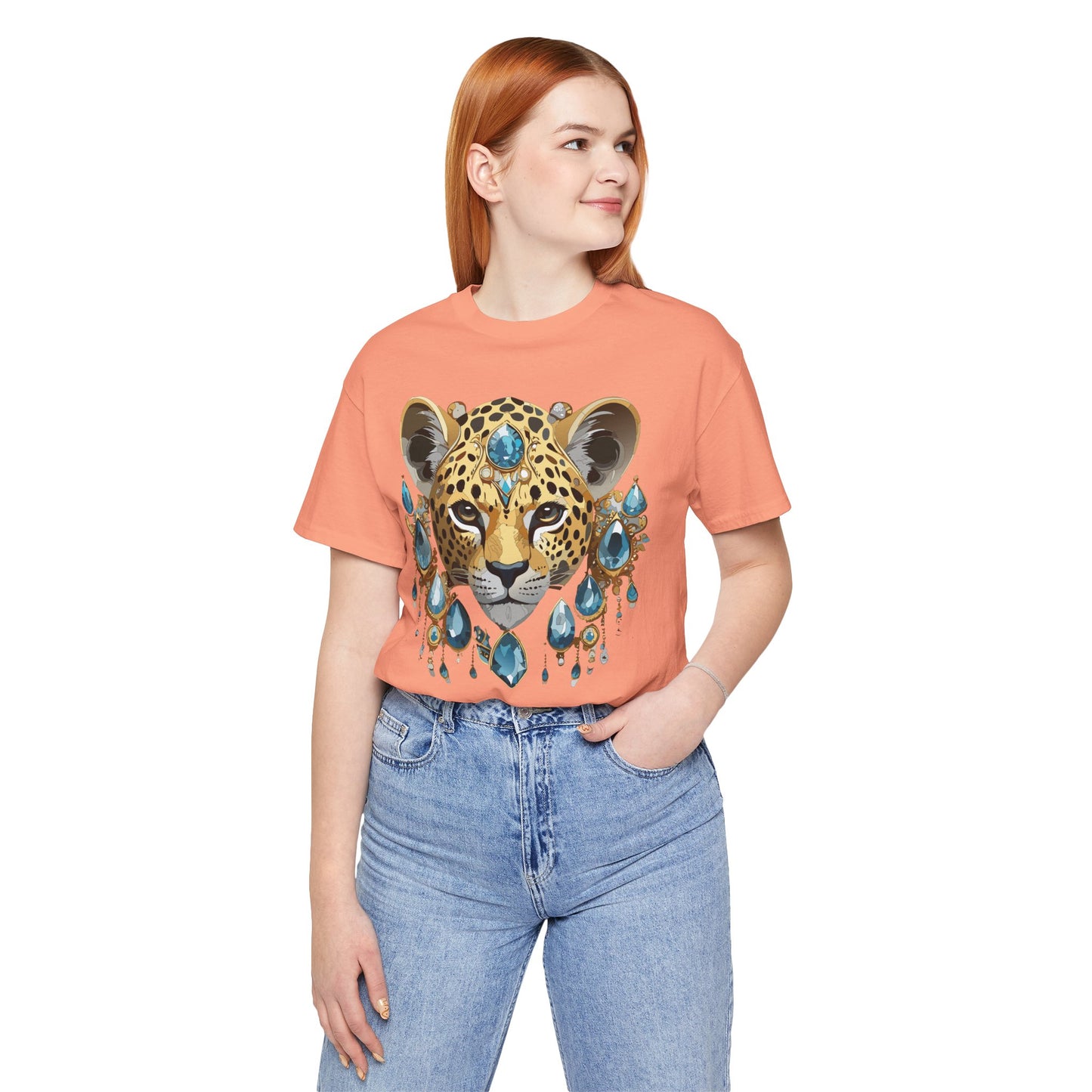 Animal Shirt, Shirt with Animal, Tee Shirt with Gold Animal Medal, Shirt with Antique Animal Medallion