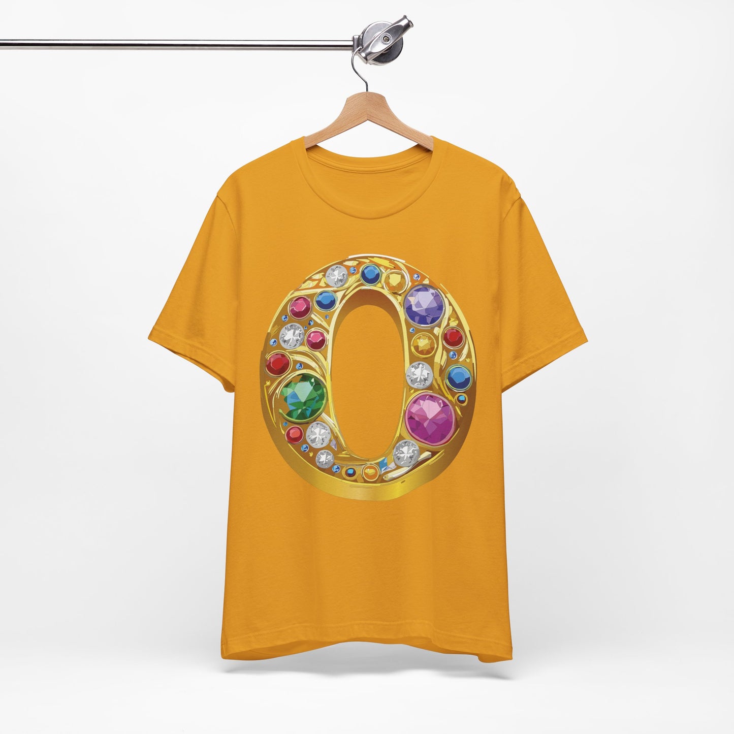 Letter Shirt, Shirt with Letters, Tee Shirt with Gold Letter, Shirt with Antique Letters