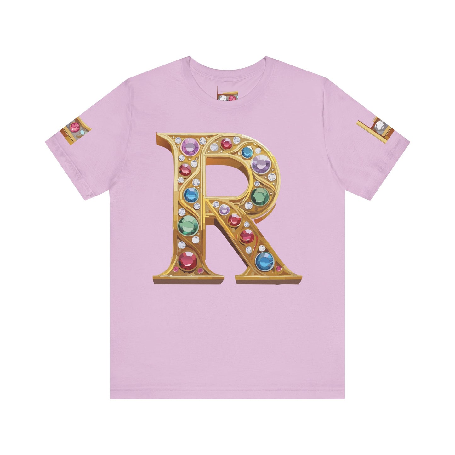 Letter Shirt, Shirt with Letters, Tee Shirt with Gold Letter, Shirt with Antique Letters