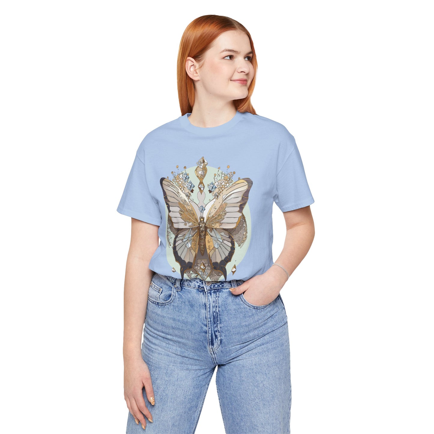 Butterfly Shirt, Shirt with Butterfly, Tee Shirt with Antique Butterfly