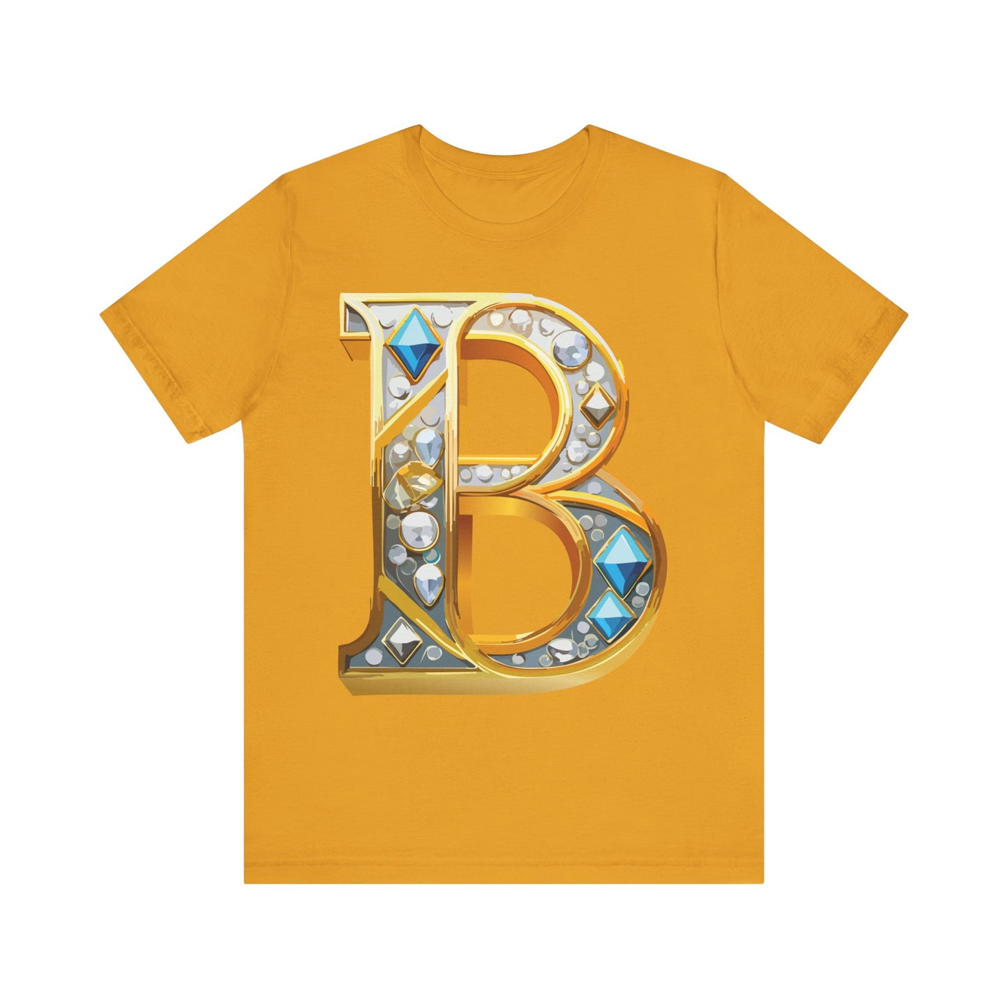 Letter Shirt, Shirt with Letters, Tee Shirt with Gold Letter, Shirt with Antique Letters