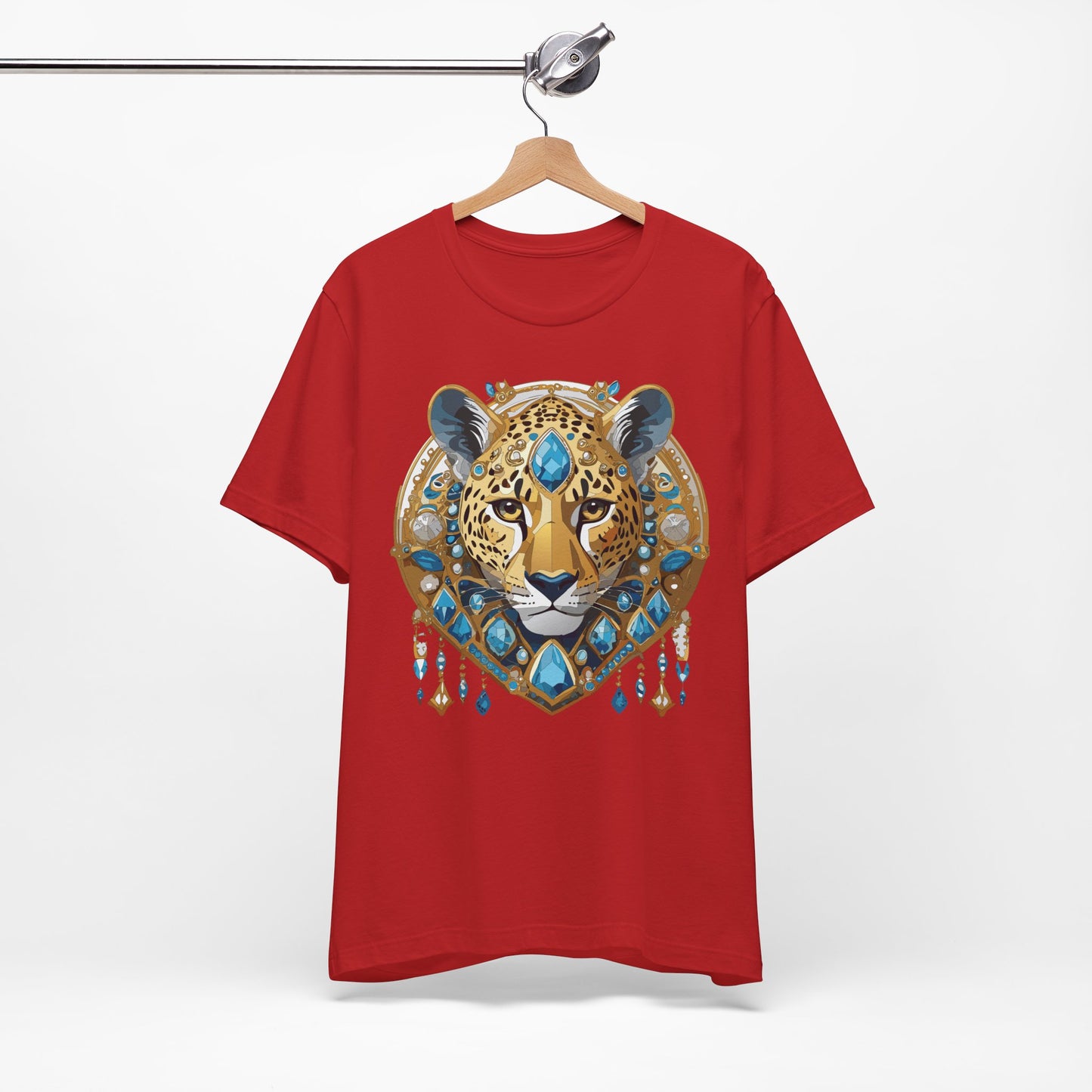 Animal Shirt, Shirt with Animal, Tee Shirt with Gold Animal Medal, Shirt with Antique Animal Medallion