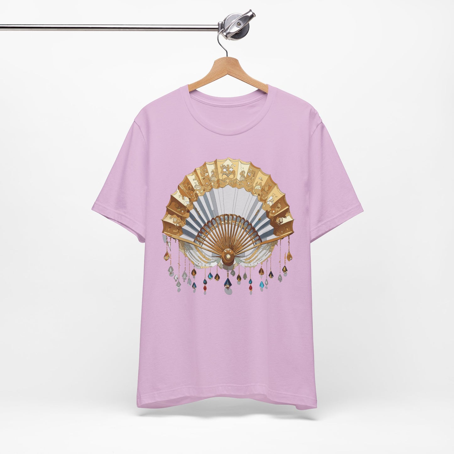 Fan shirt, Shirt with Fan, Tee Shirt with Gold Blower