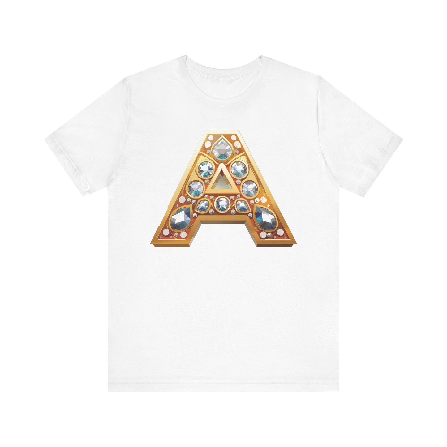 Letter Shirt, Shirt with Letters, Tee Shirt with Gold Letter, Shirt with Antique Letters
