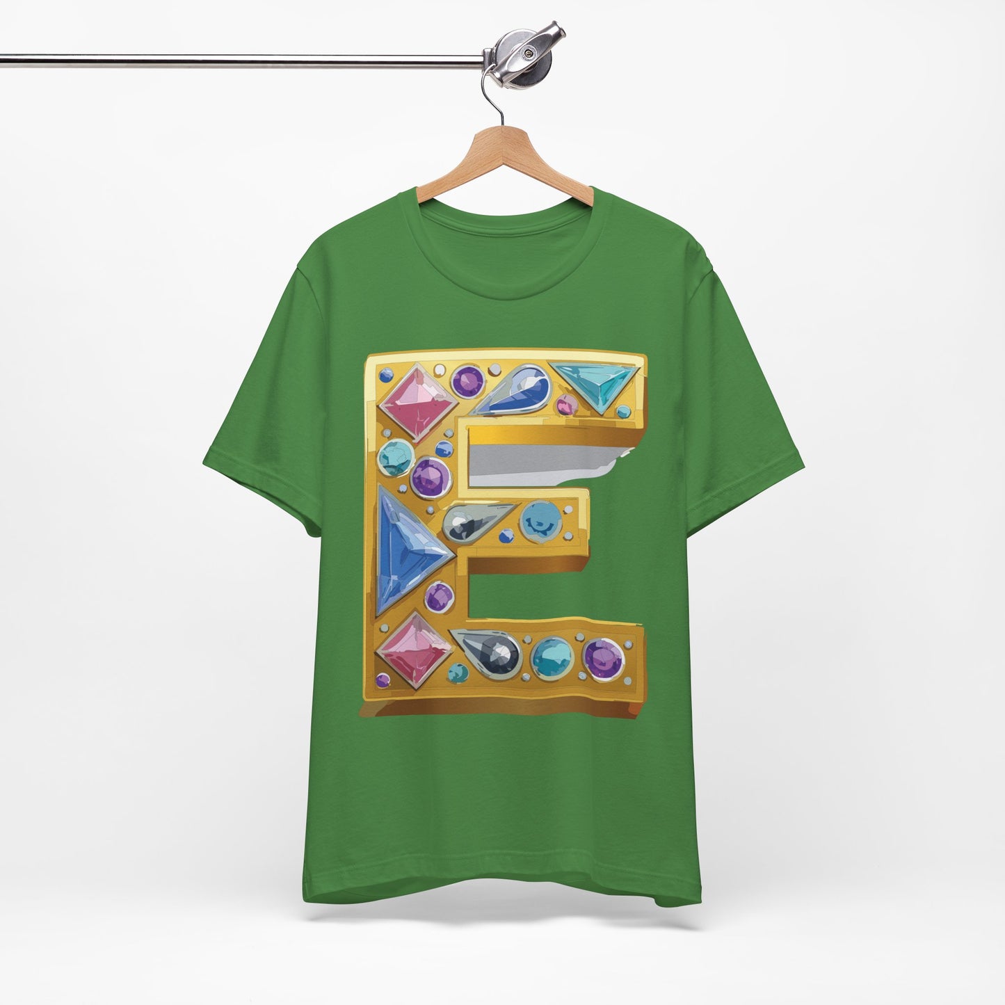 Letter Shirt, Shirt with Letters, Tee Shirt with Gold Letter, Shirt with Antique Letters