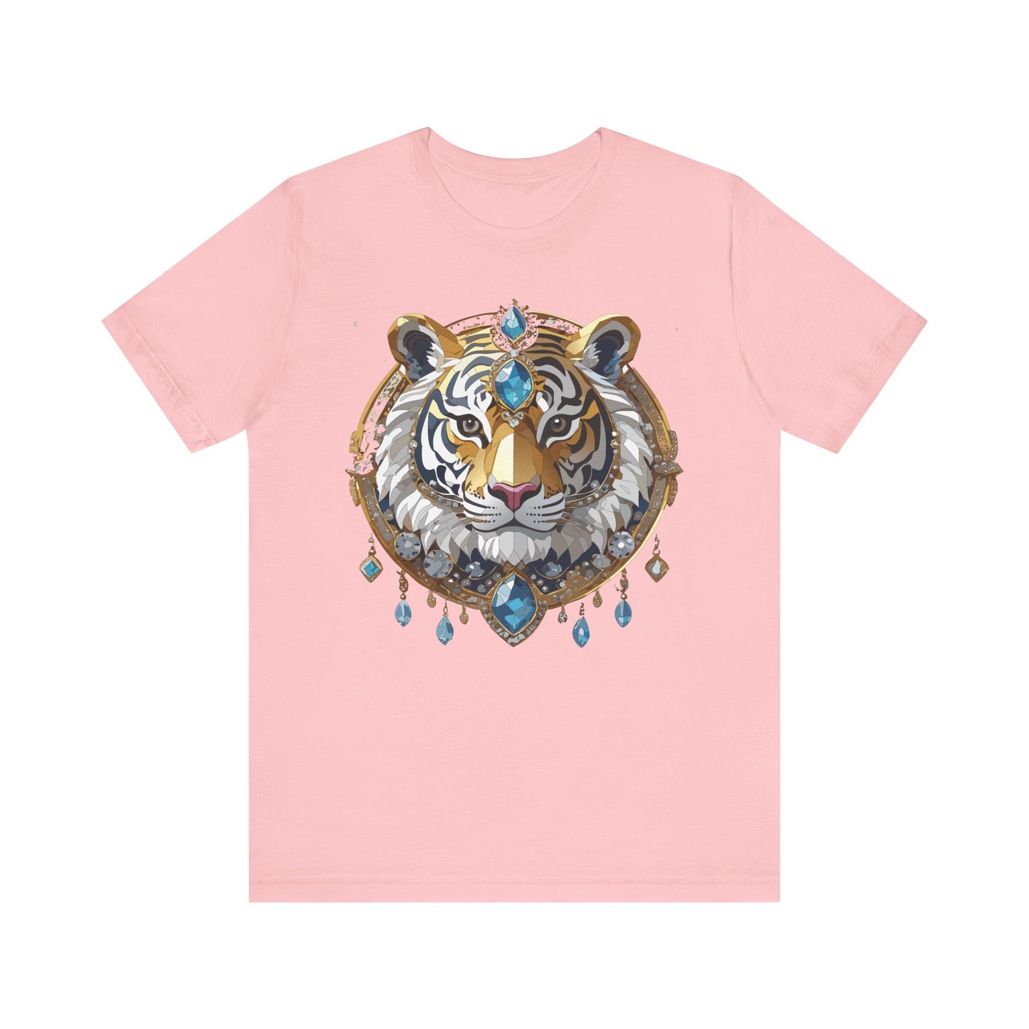 Animal Shirt, Shirt with Animal, Tee Shirt with Gold Animal Medal, Shirt with Antique Animal Medallion