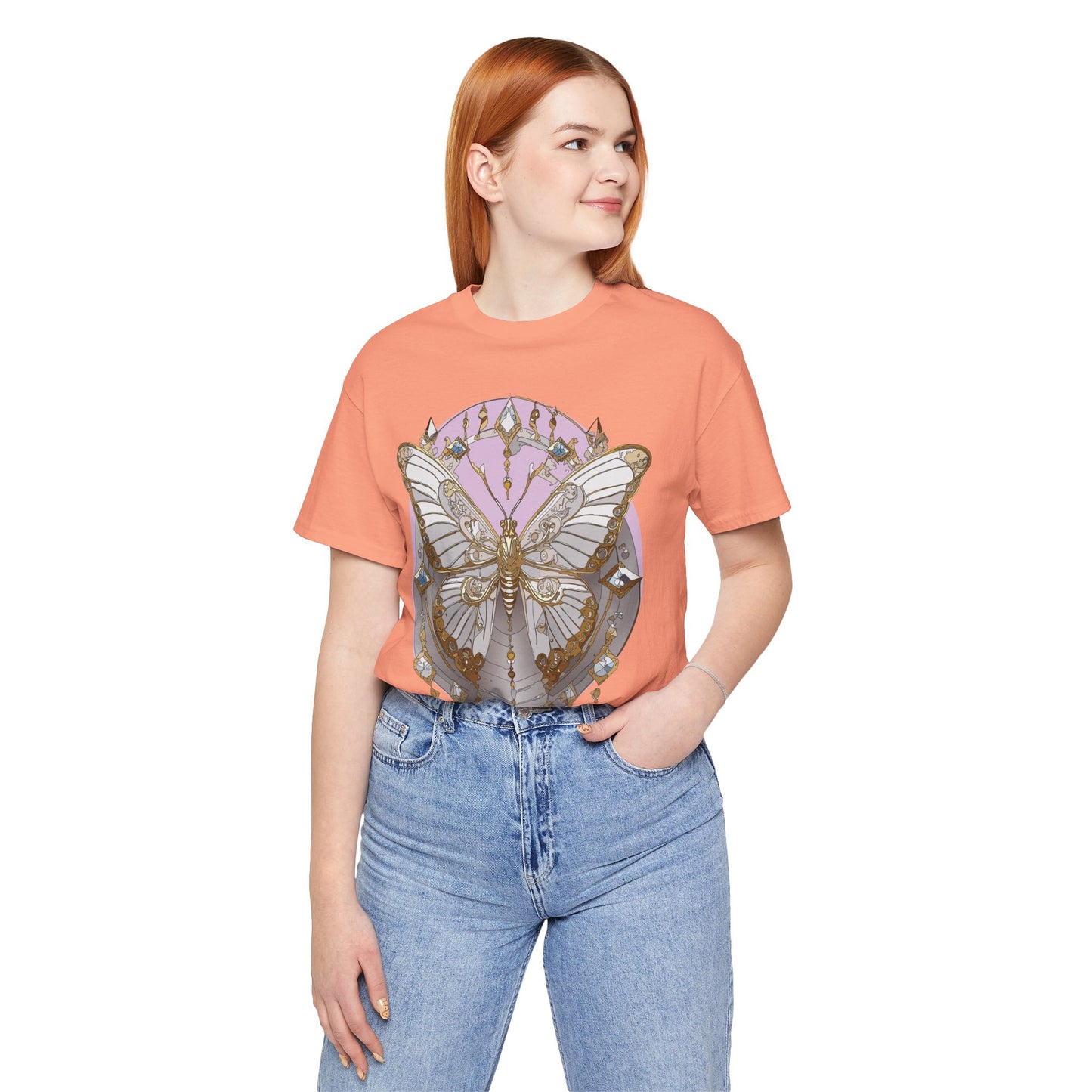 Butterfly Shirt, Shirt with Butterfly, Tee Shirt with Antique Butterfly