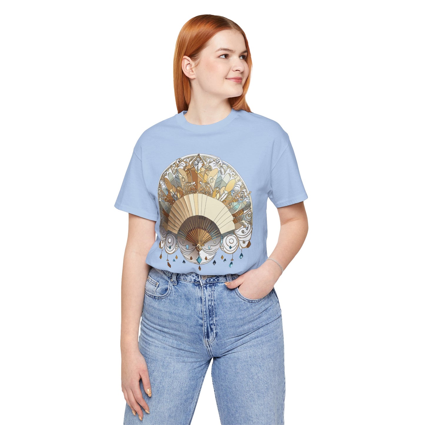 Fan shirt, Shirt with Fan, Tee Shirt with Gold Blower
