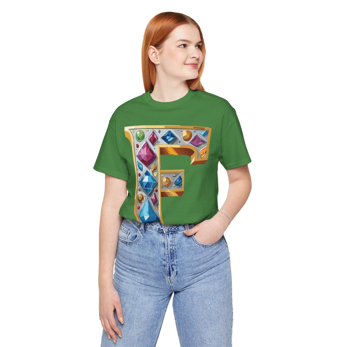 Letter Shirt, Shirt with Letters, Tee Shirt with Gold Letter, Shirt with Antique Letters