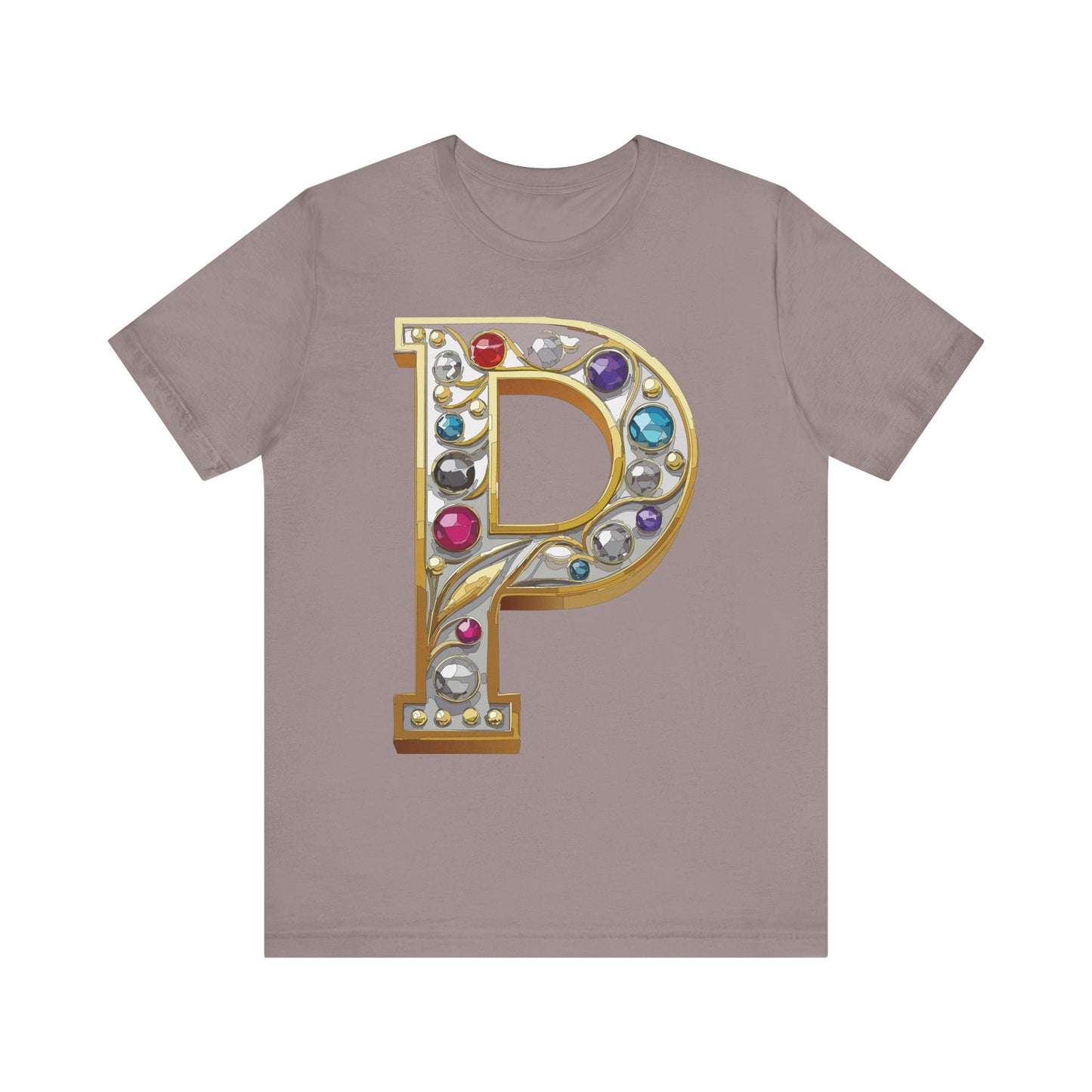 Letter Shirt, Shirt with Letters, Tee Shirt with Gold Letter, Shirt with Antique Letters