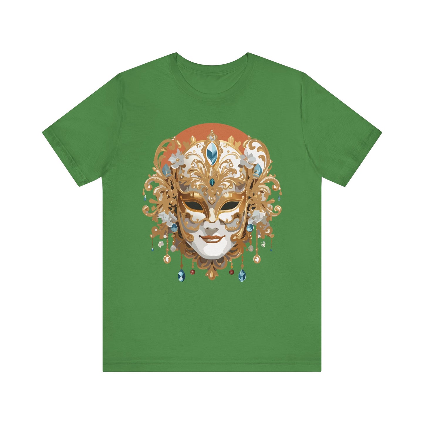 Mask Shirt, Shirt with Mask, Tee Shirt with Gold Face