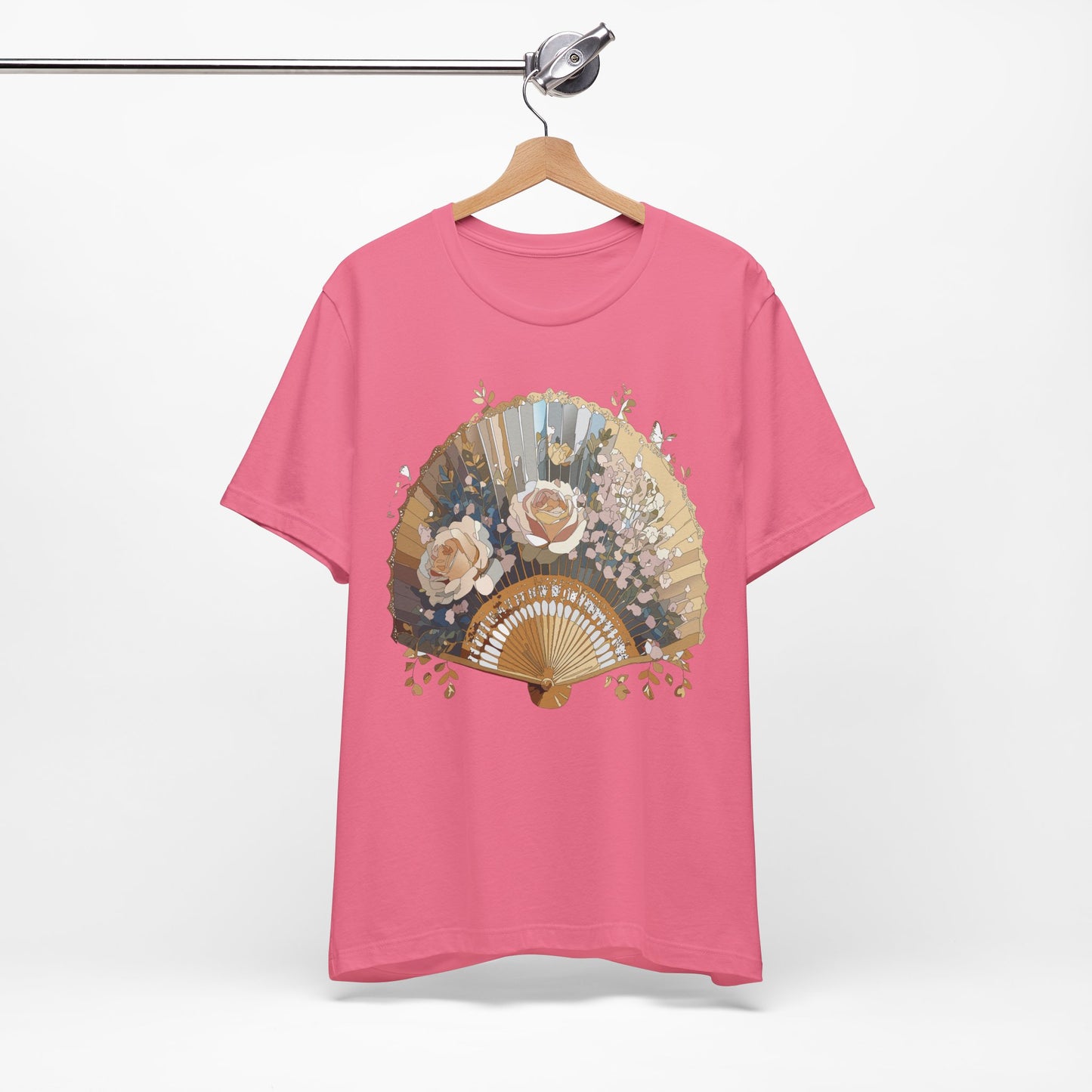 Fan shirt, Shirt with Fan, Tee Shirt with Gold Blower