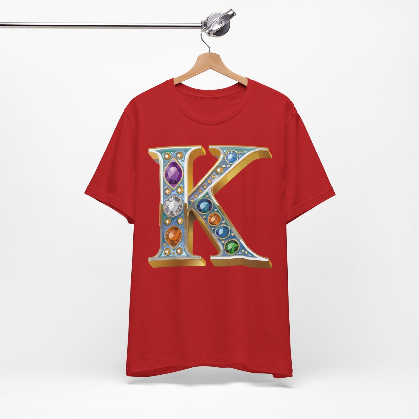 Letter Shirt, Shirt with Letters, Tee Shirt with Gold Letter, Shirt with Antique Letters
