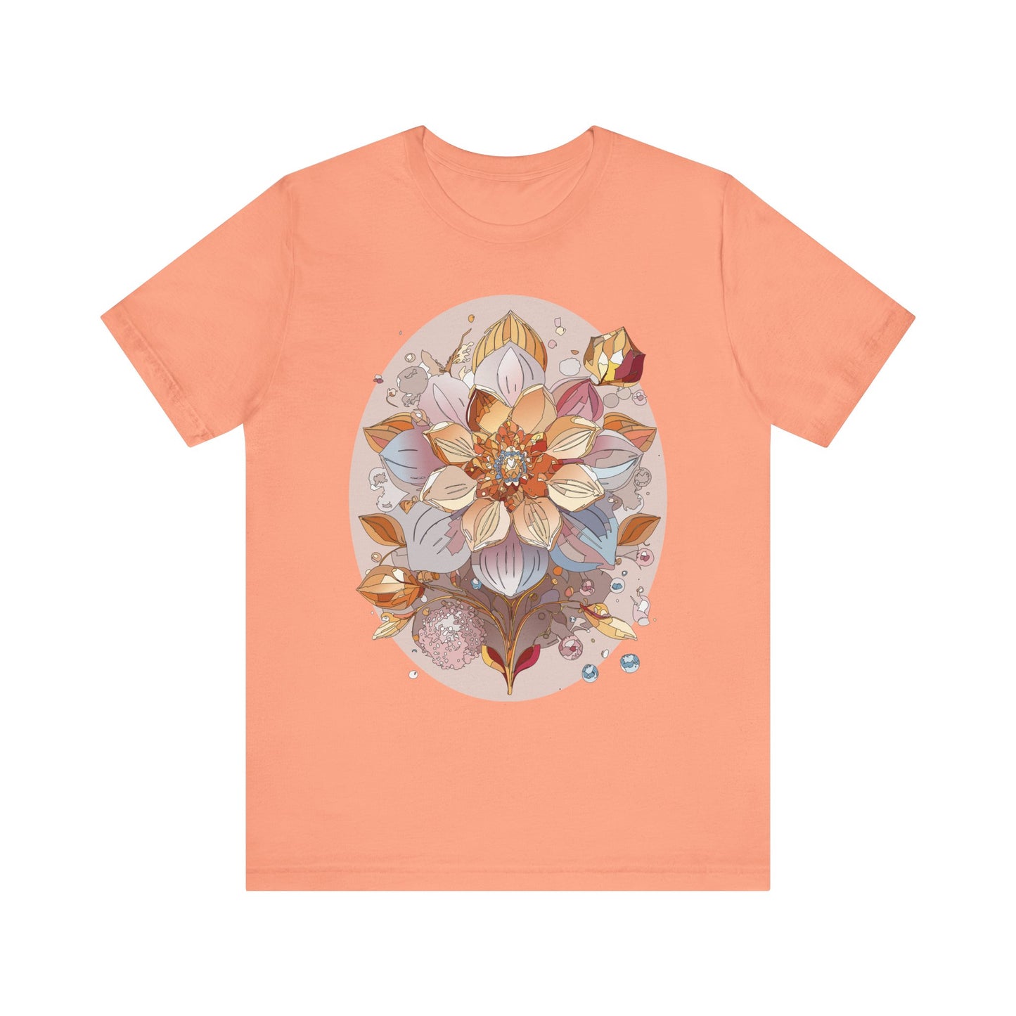Floral Shirt, Flower Shirt, Tee Shirt with Antique Flower