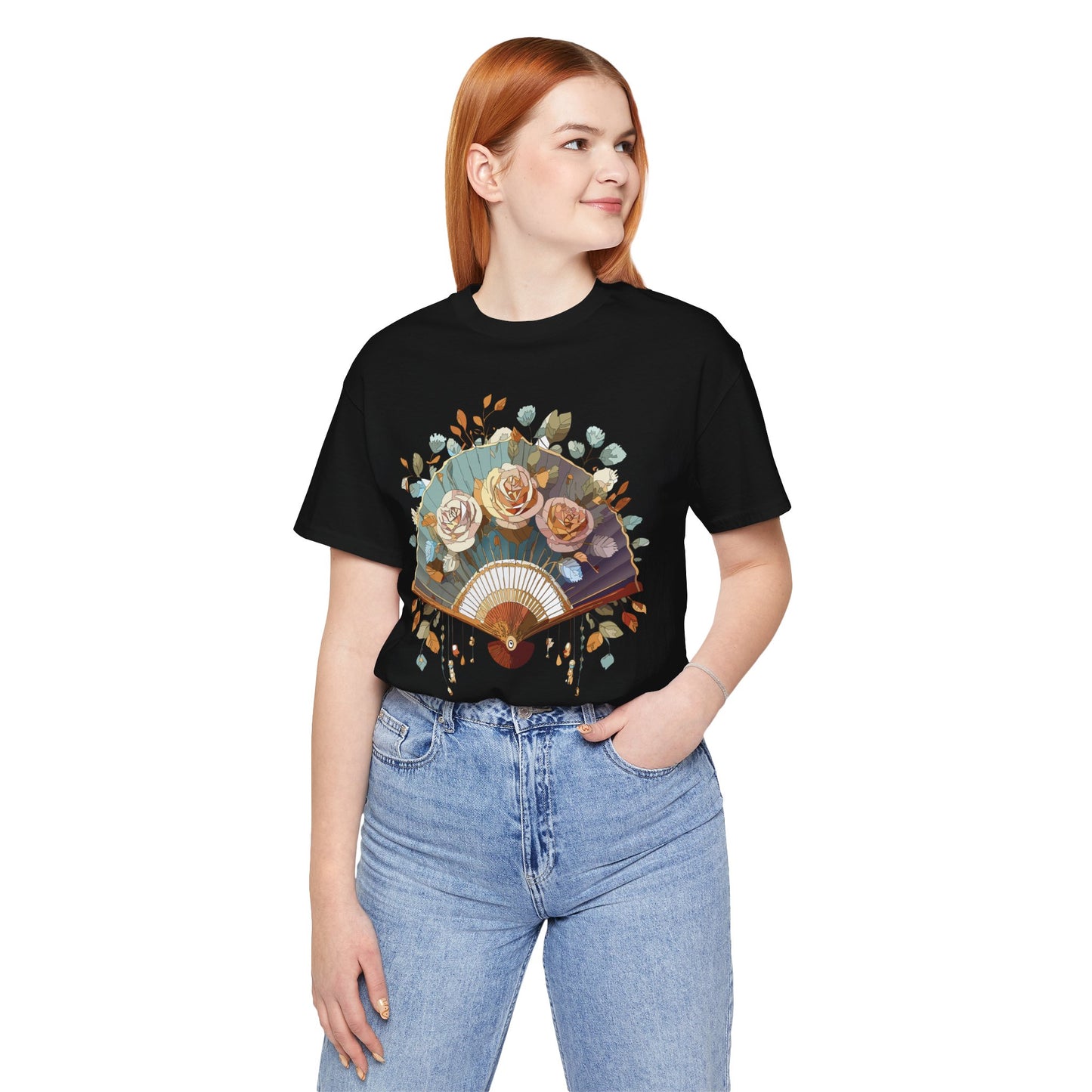 Fan shirt, Shirt with Fan, Tee Shirt with Gold Blower