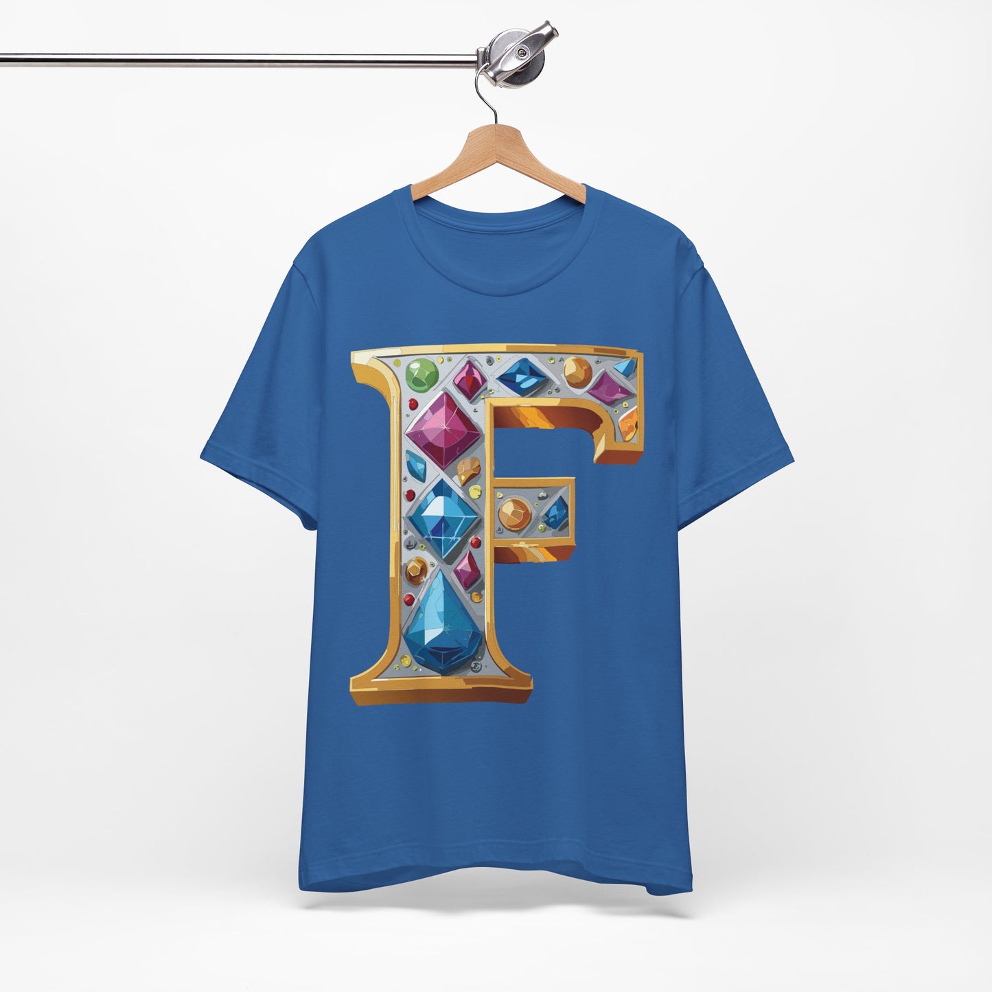 Letter Shirt, Shirt with Letters, Tee Shirt with Gold Letter, Shirt with Antique Letters