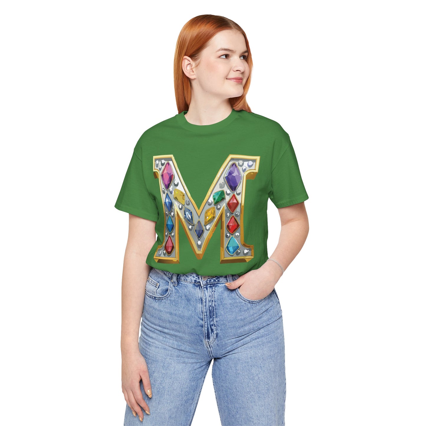 Letter Shirt, Shirt with Letters, Tee Shirt with Gold Letter, Shirt with Antique Letters