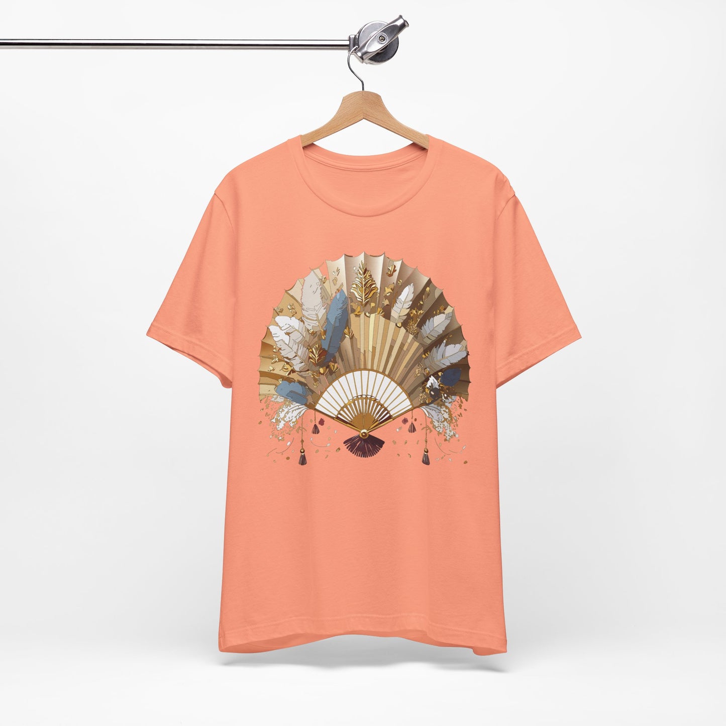 Fan shirt, Shirt with Fan, Tee Shirt with Gold Blower