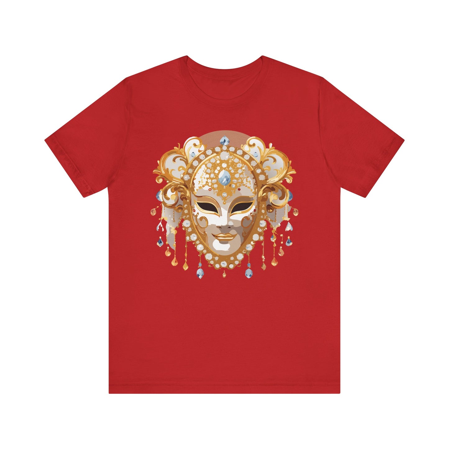 Mask Shirt, Shirt with Mask, Tee Shirt with Gold Face