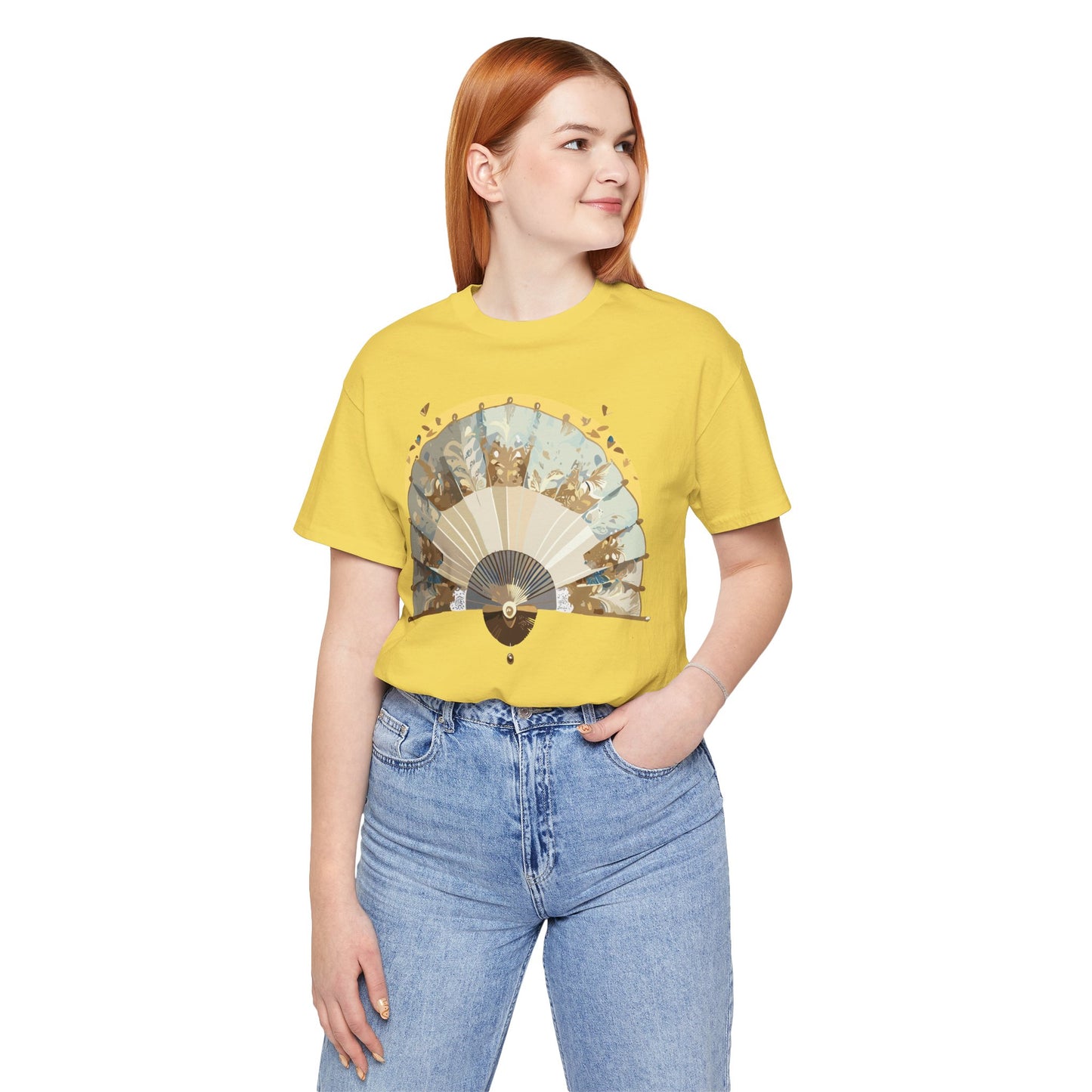 Fan shirt, Shirt with Fan, Tee Shirt with Gold Blower