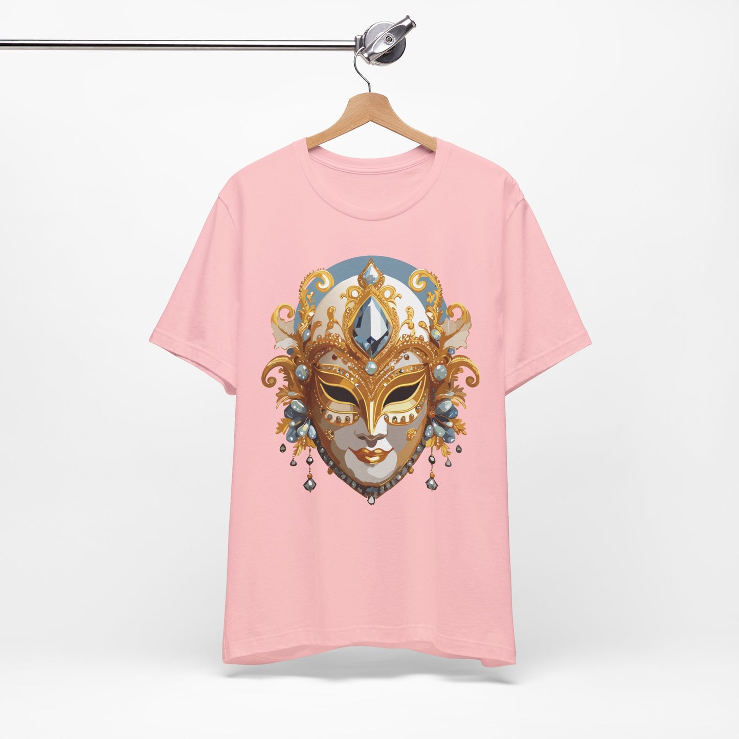 Mask Shirt, Shirt with Mask, Tee Shirt with Gold Face