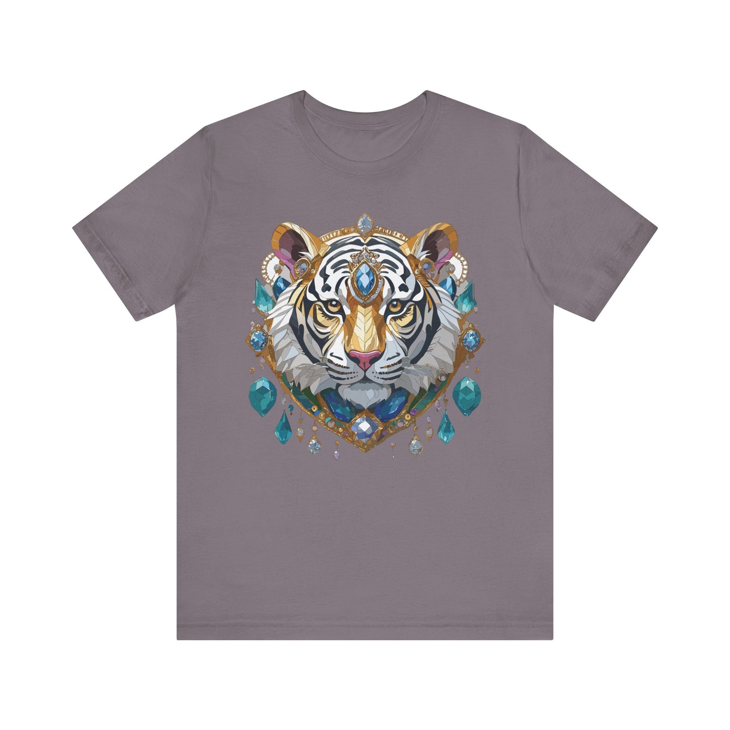 Animal Shirt, Shirt with Animal, Tee Shirt with Gold Animal Medal, Shirt with Antique Animal Medallion