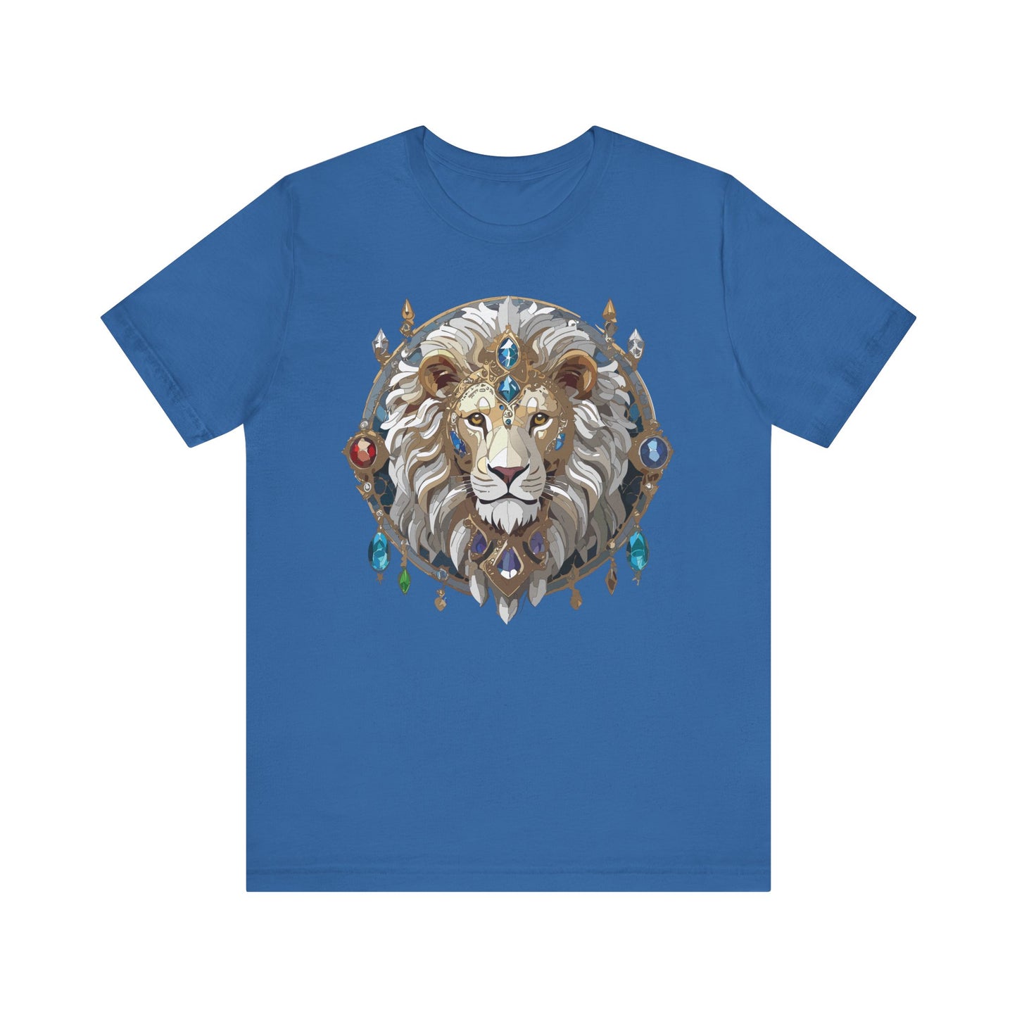 Animal Shirt, Shirt with Animal, Tee Shirt with Gold Animal Medal, Shirt with Antique Animal Medallion
