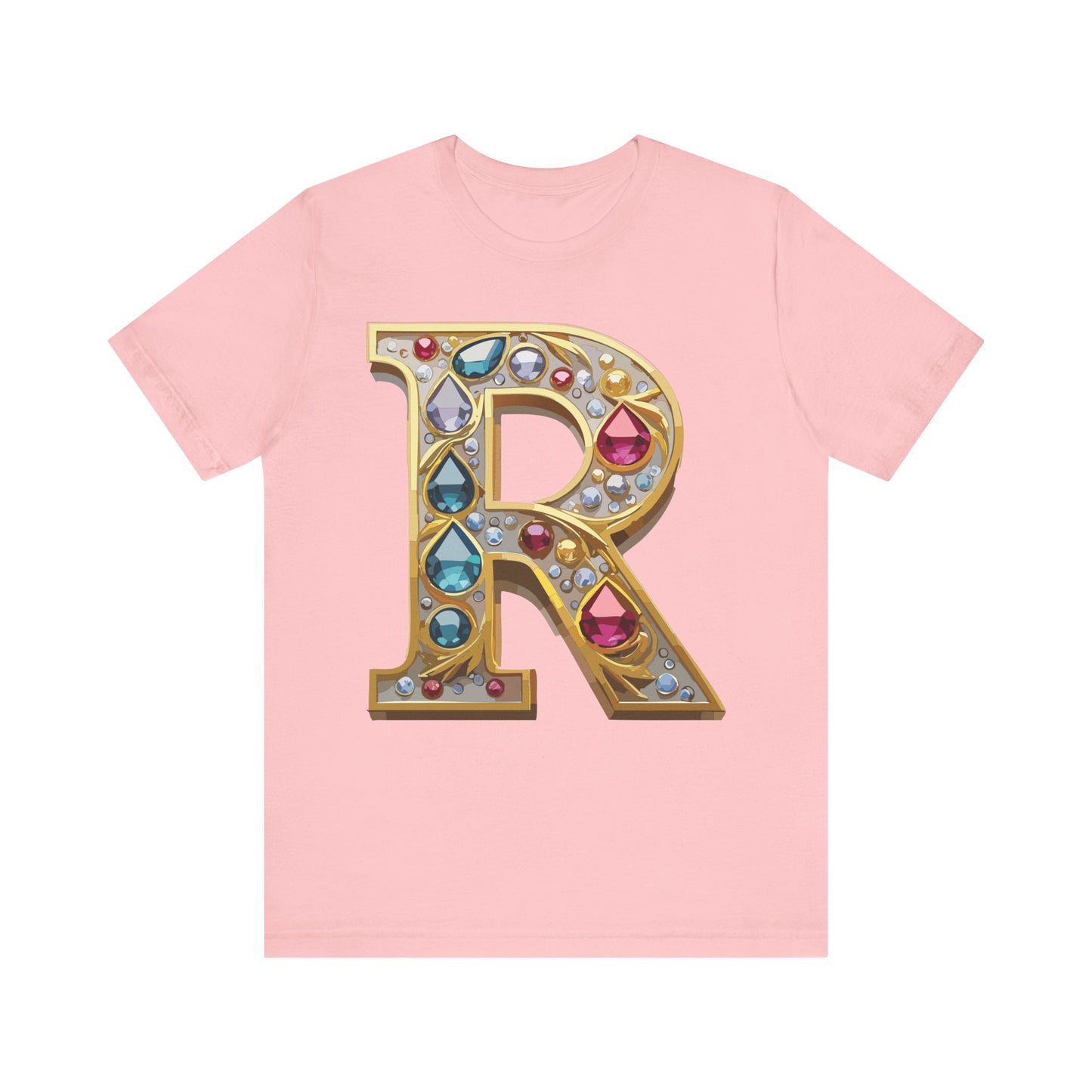 Letter Shirt, Shirt with Letters, Tee Shirt with Gold Letter, Shirt with Antique Letters