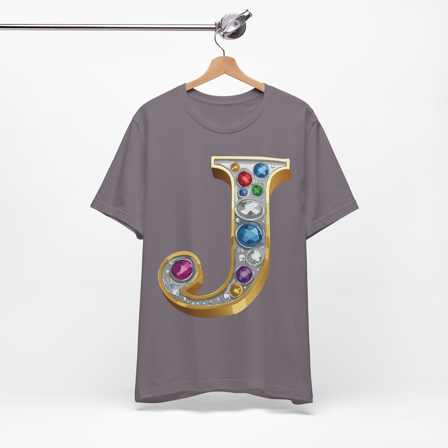 Letter Shirt, Shirt with Letters, Tee Shirt with Gold Letter, Shirt with Antique Letters
