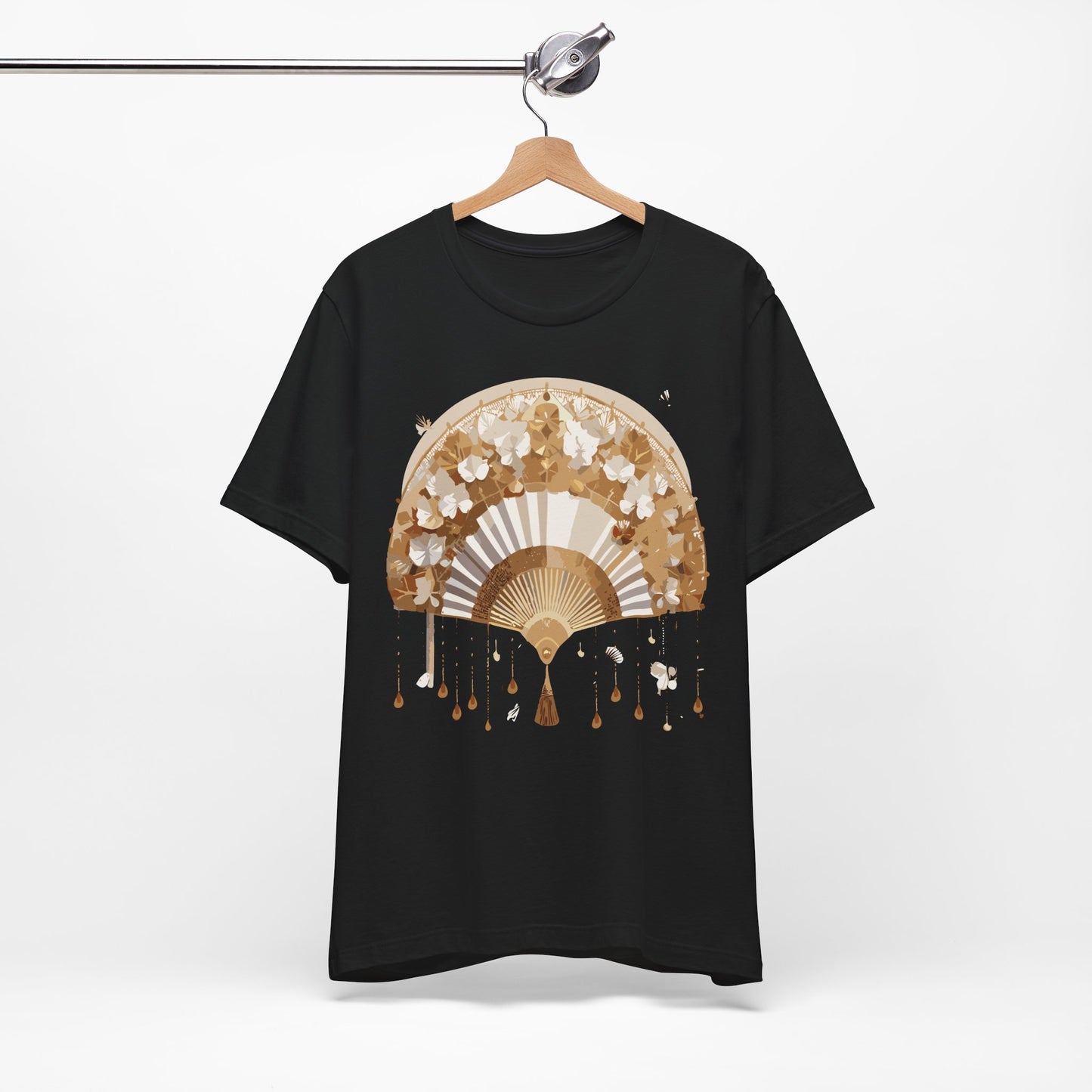 Fan shirt, Shirt with Fan, Tee Shirt with Gold Blower
