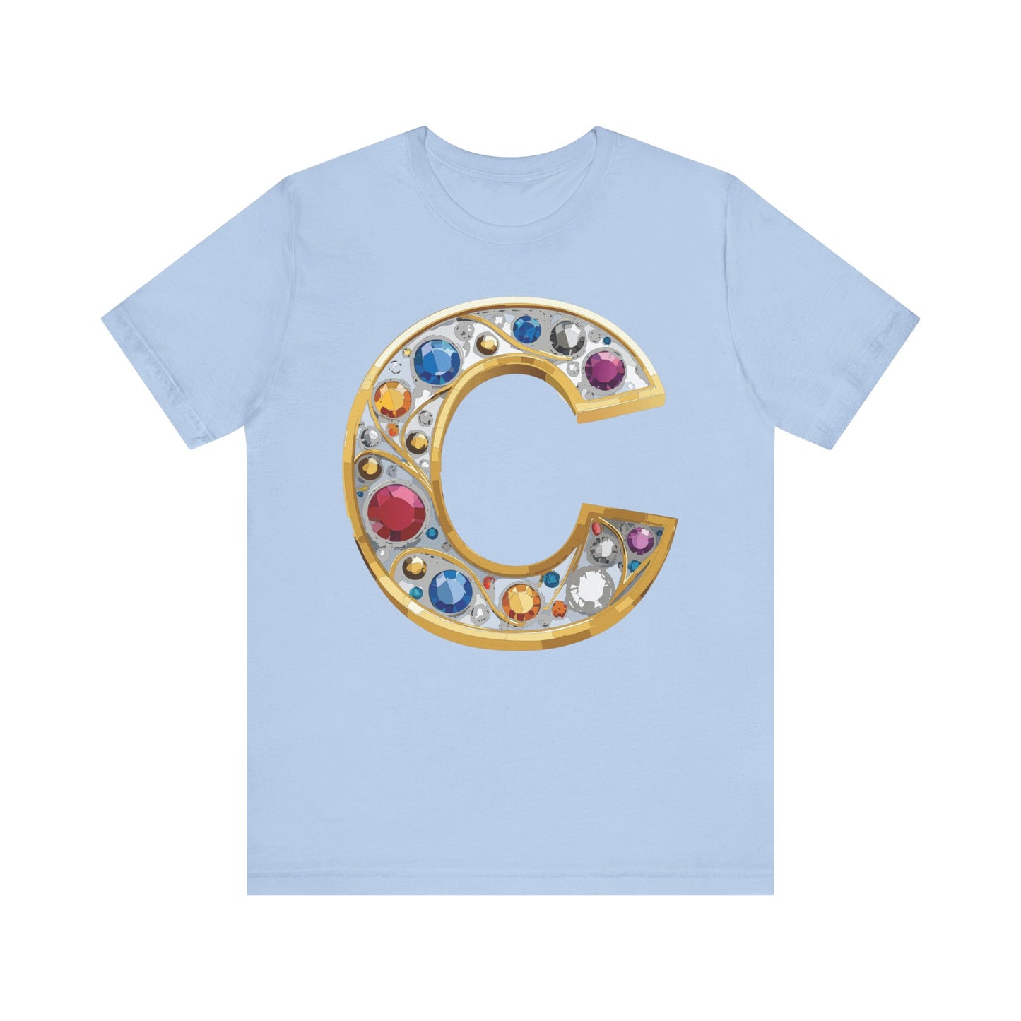 Letter Shirt, Shirt with Letters, Tee Shirt with Gold Letter, Shirt with Antique Letters