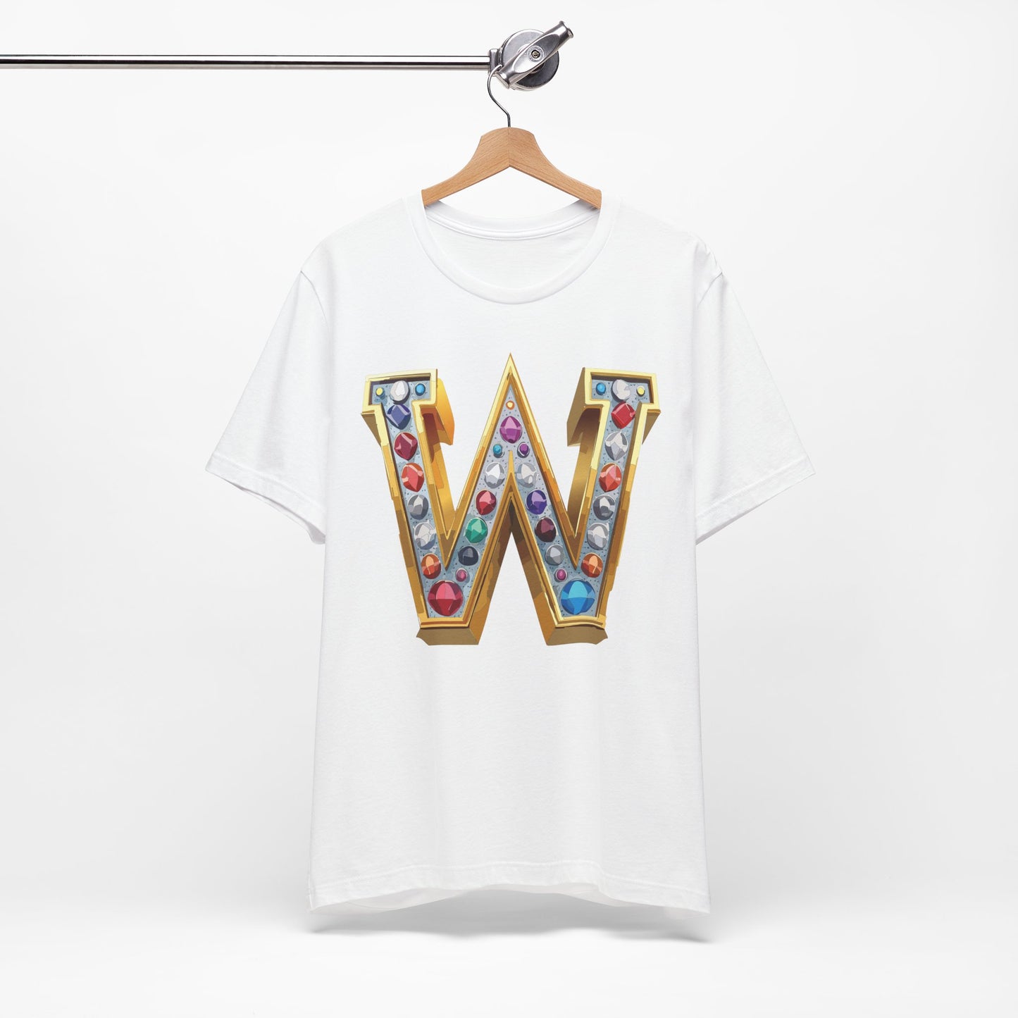 Letter Shirt, Shirt with Letters, Tee Shirt with Gold Letter, Shirt with Antique Letters