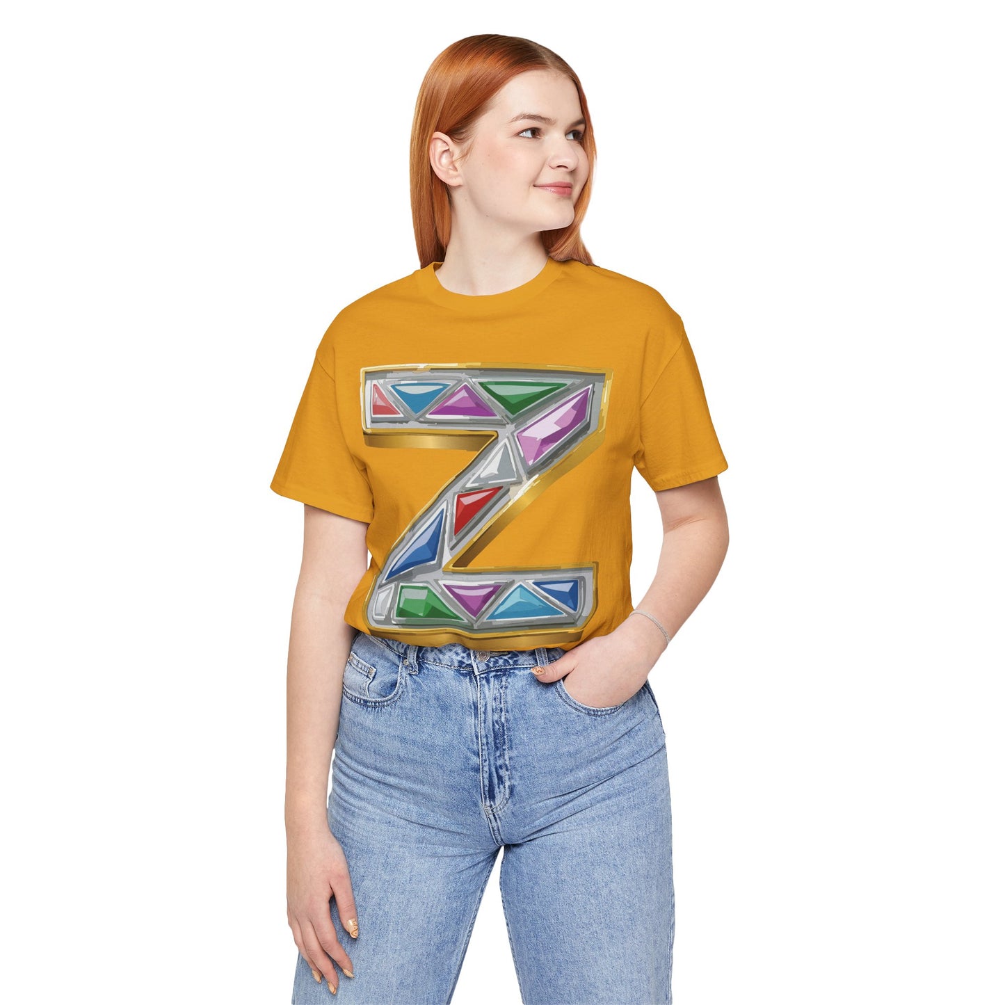 Letter Shirt, Shirt with Letters, Tee Shirt with Gold Letter, Shirt with Antique Letters