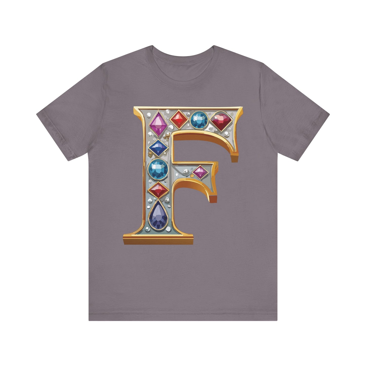 Letter Shirt, Shirt with Letters, Tee Shirt with Gold Letter, Shirt with Antique Letters