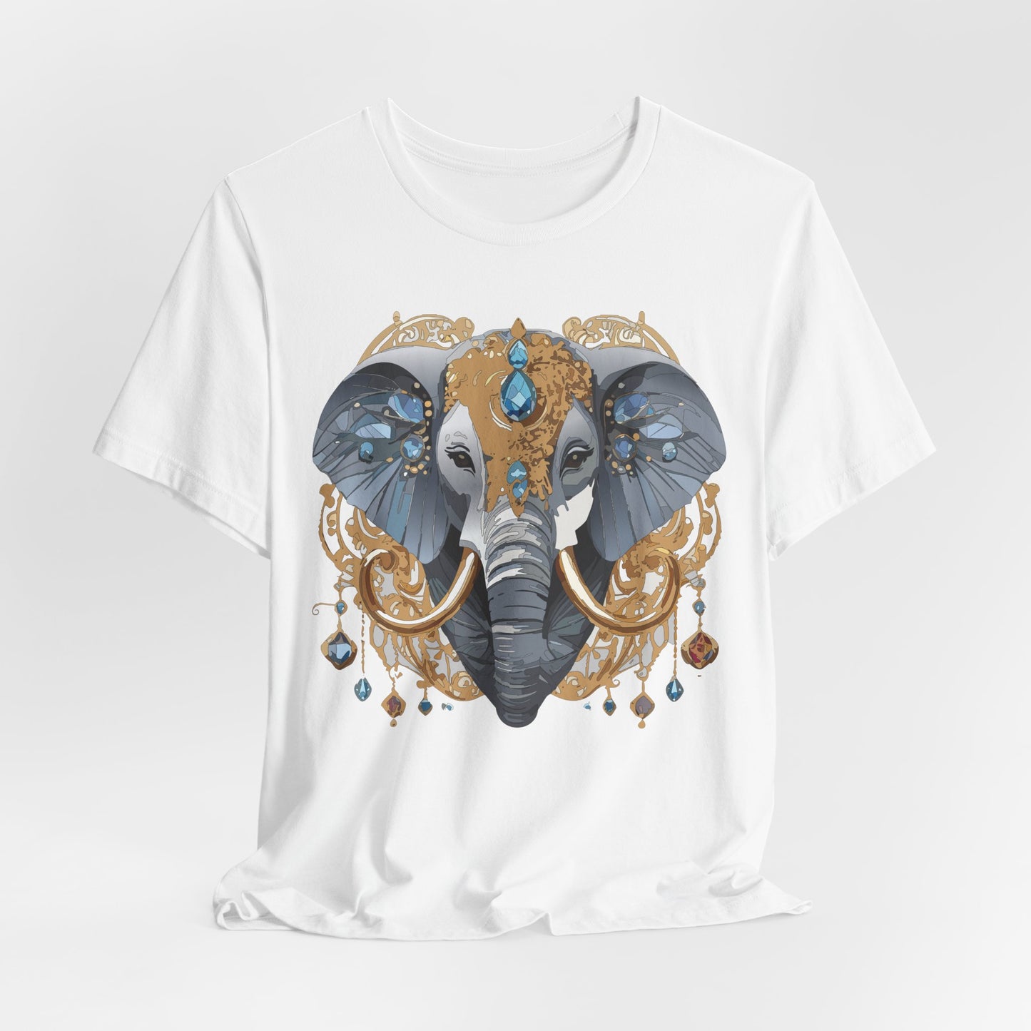 Animal Shirt, Shirt with Animal, Tee Shirt with Gold Animal Medal, Shirt with Antique Animal Medallion