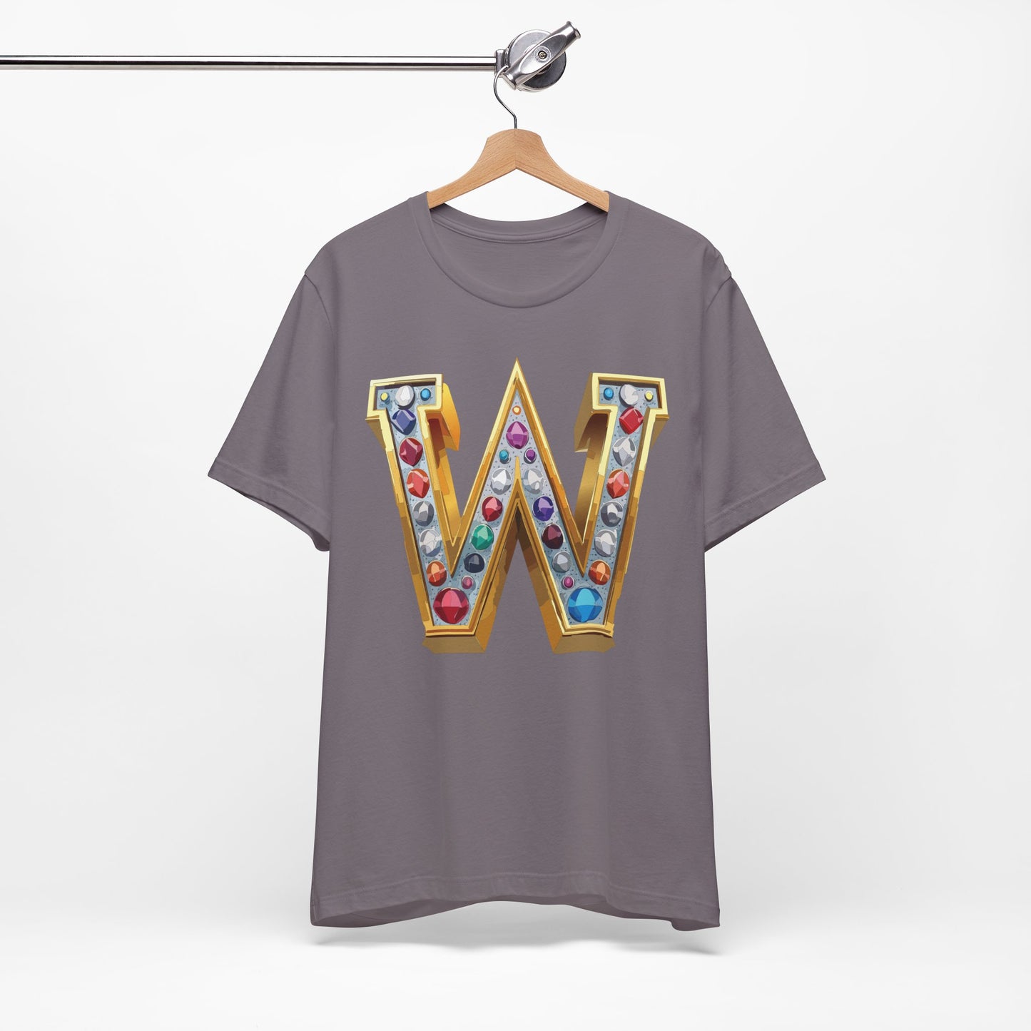 Letter Shirt, Shirt with Letters, Tee Shirt with Gold Letter, Shirt with Antique Letters