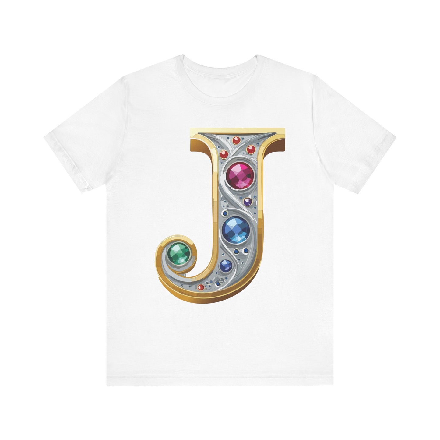 Letter Shirt, Shirt with Letters, Tee Shirt with Gold Letter, Shirt with Antique Letters
