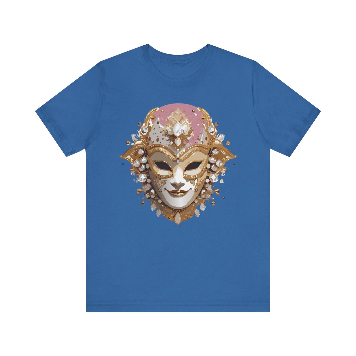 Mask Shirt, Shirt with Mask, Tee Shirt with Gold Face