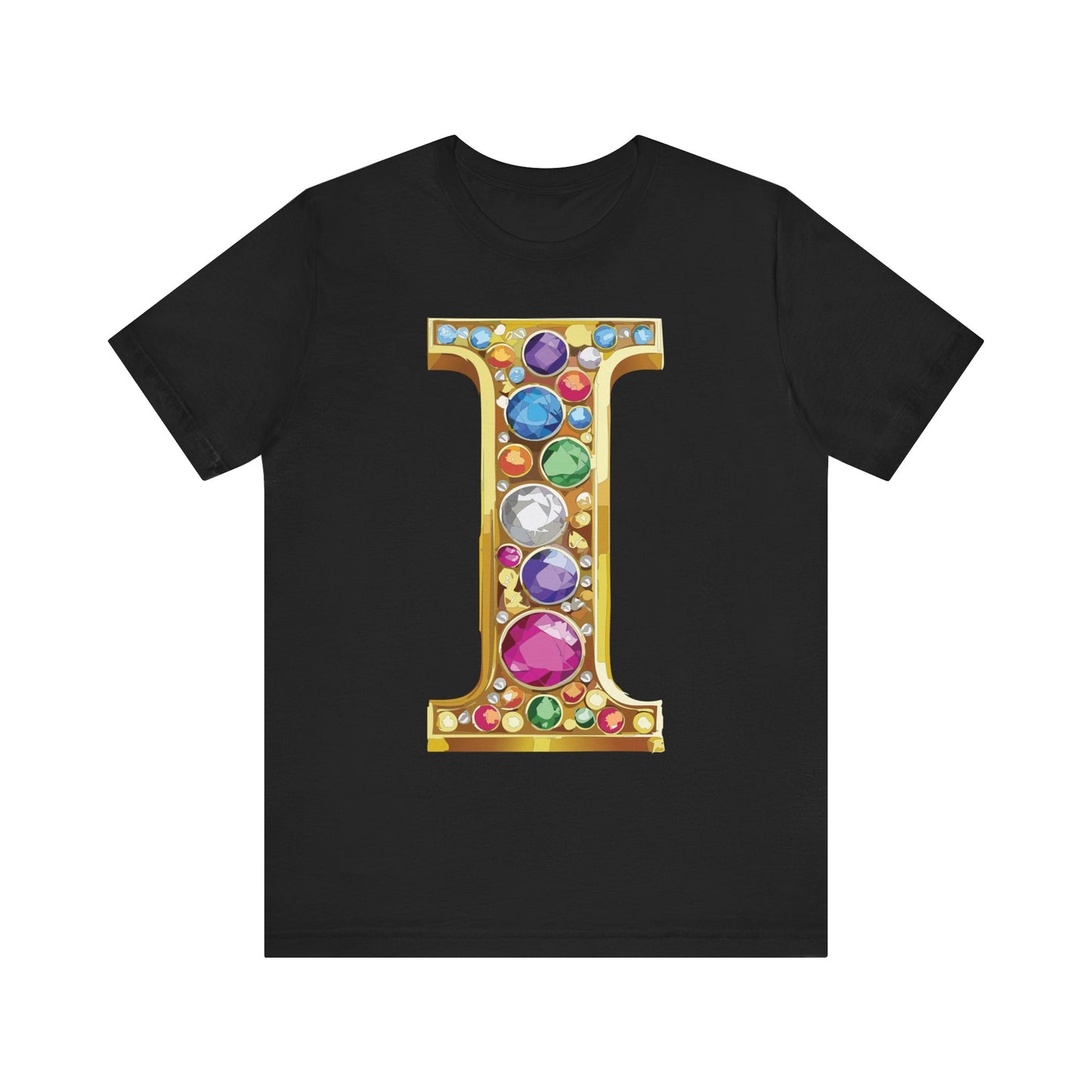 Letter Shirt, Shirt with Letters, Tee Shirt with Gold Letter, Shirt with Antique Letters