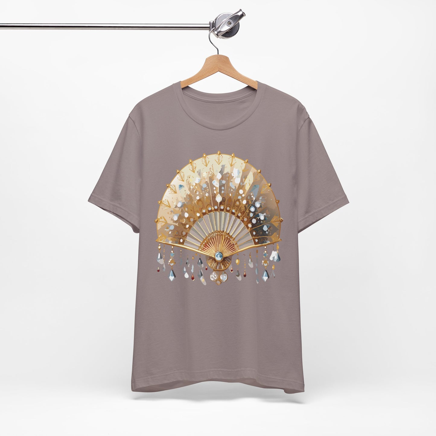 Fan shirt, Shirt with Fan, Tee Shirt with Gold Blower
