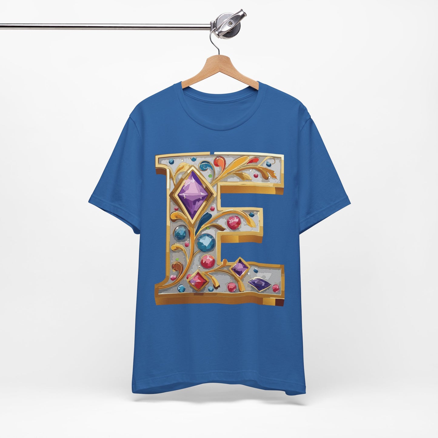 Letter Shirt, Shirt with Letters, Tee Shirt with Gold Letter, Shirt with Antique Letters