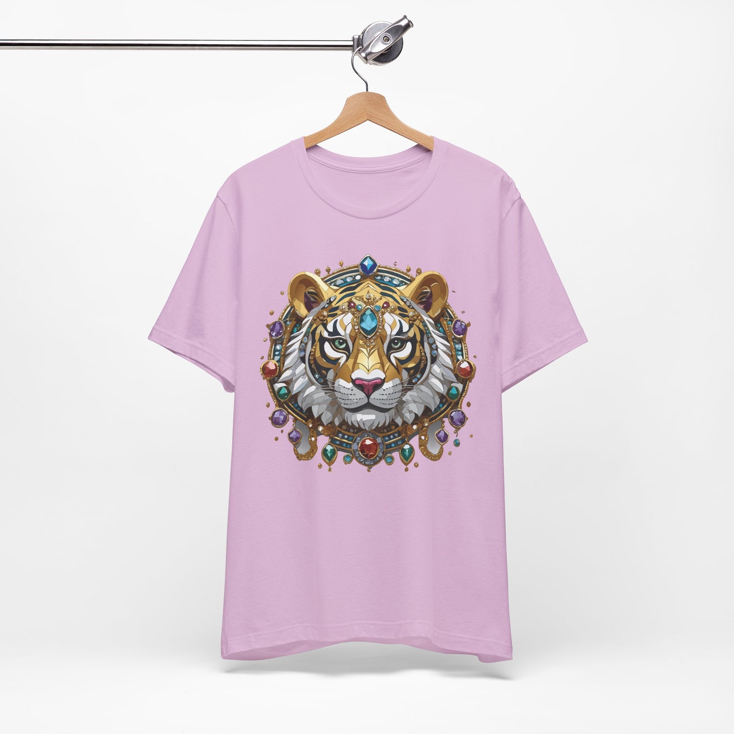 Animal Shirt, Shirt with Animal, Tee Shirt with Gold Animal Medal, Shirt with Antique Animal Medallion