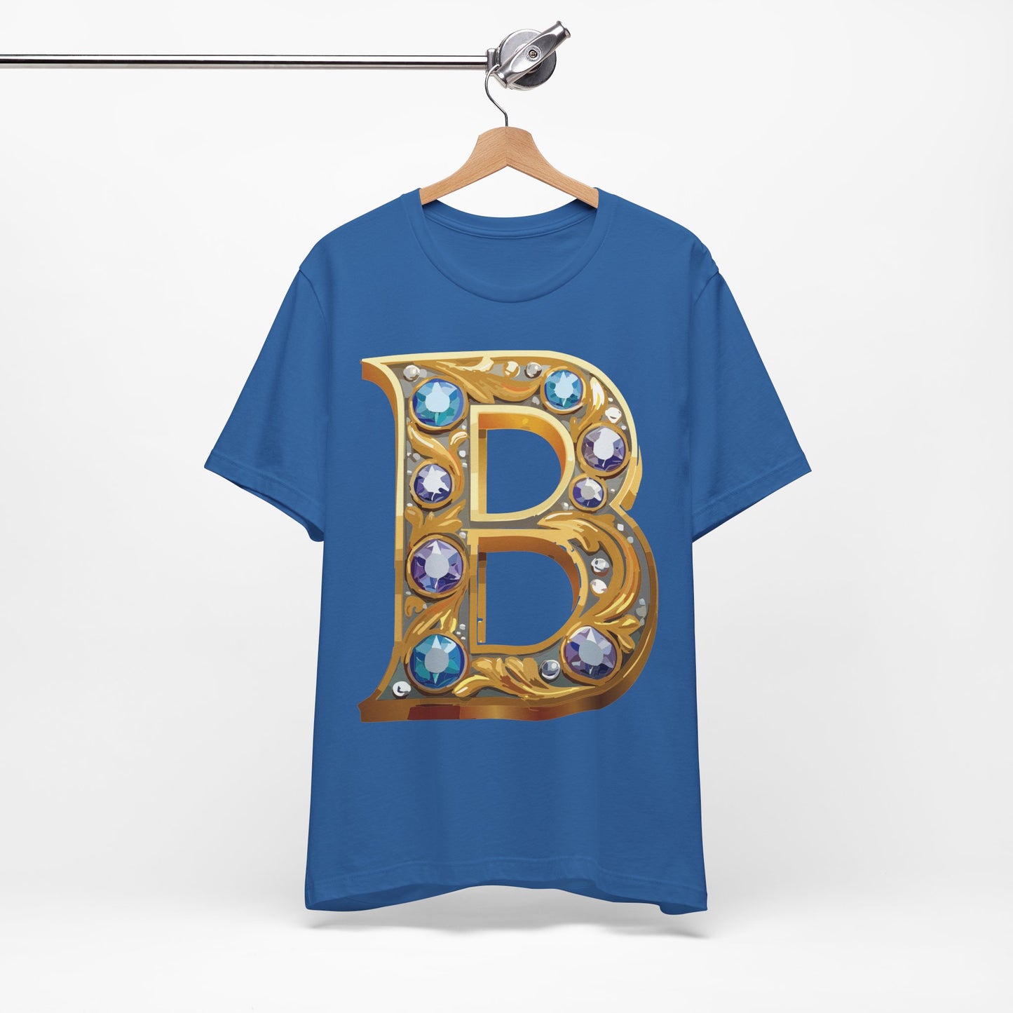 Letter Shirt, Shirt with Letters, Tee Shirt with Gold Letter, Shirt with Antique Letters