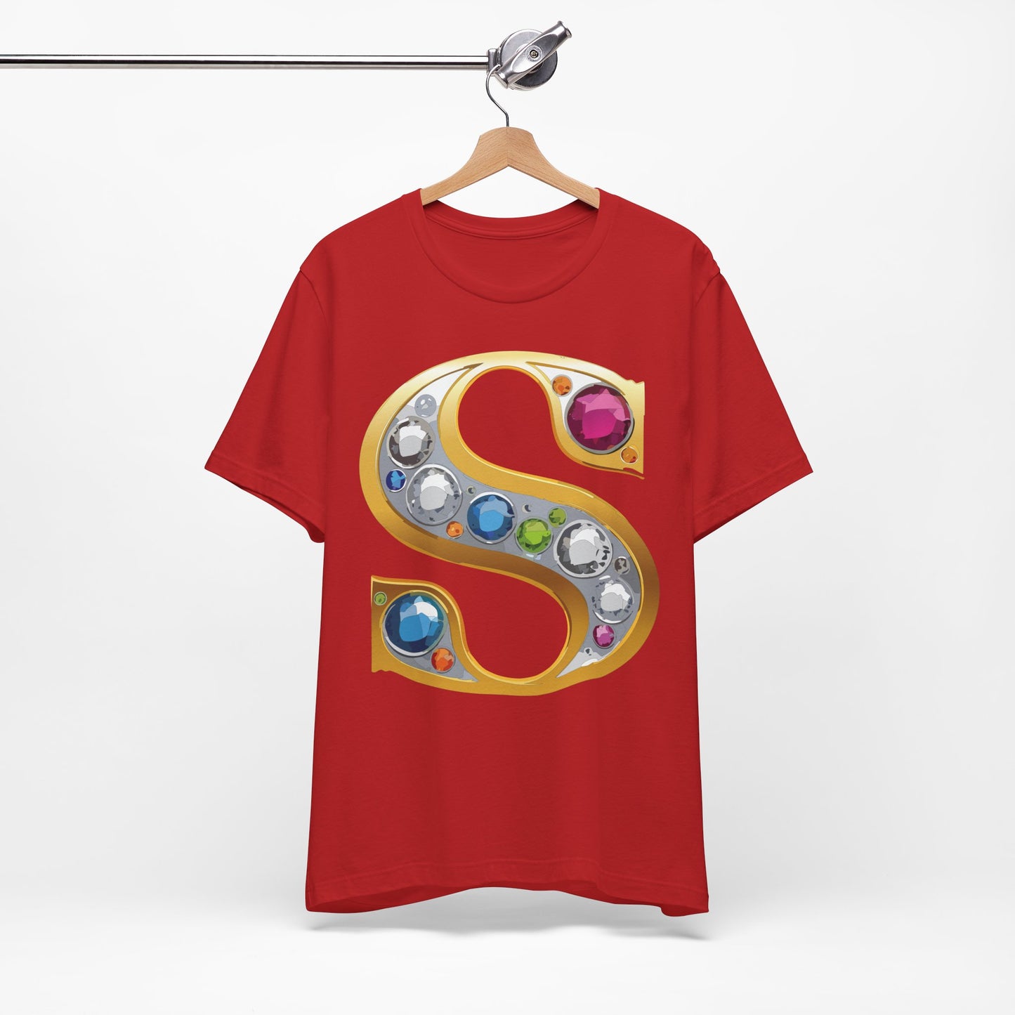Letter Shirt, Shirt with Letters, Tee Shirt with Gold Letter, Shirt with Antique Letters